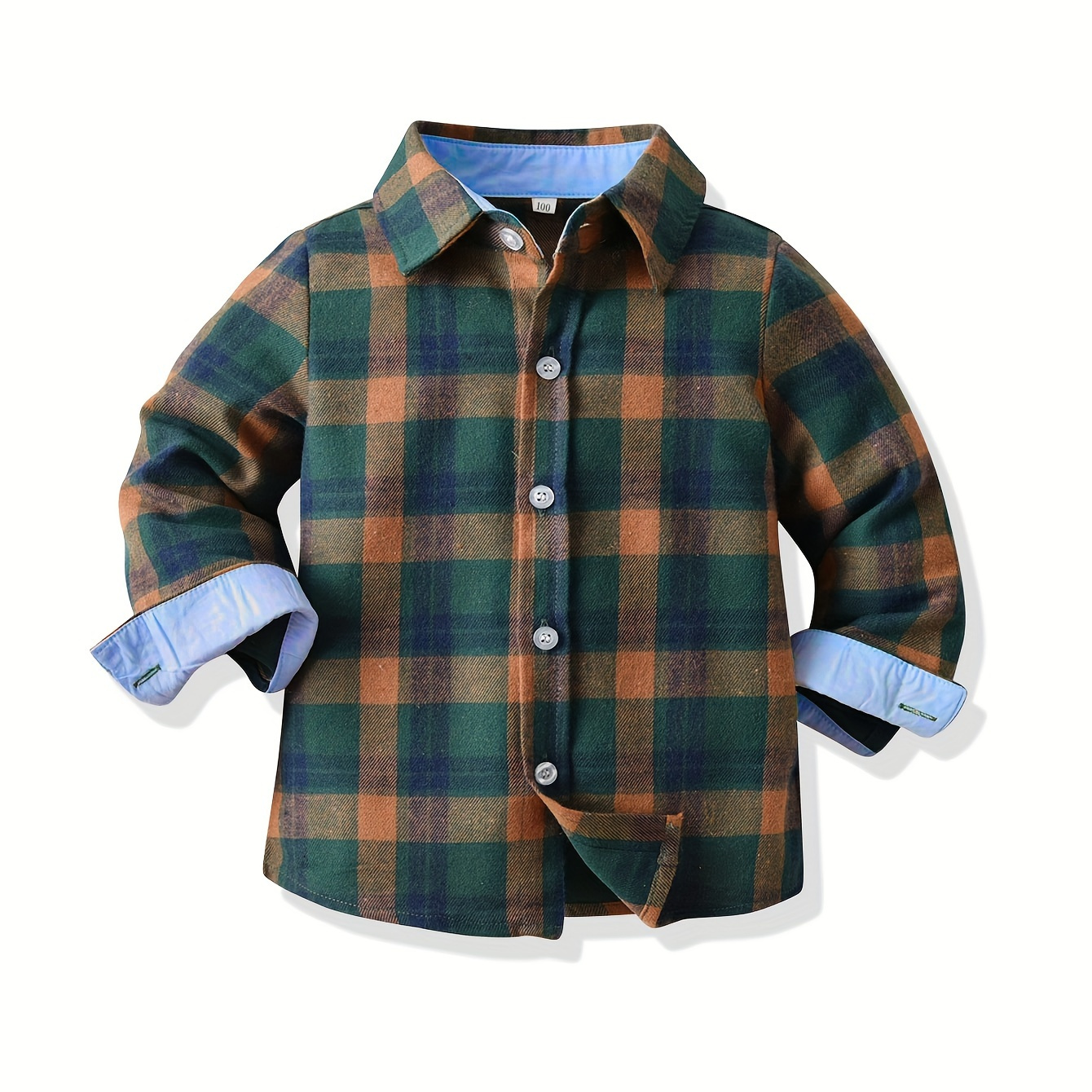 Baby Boys Plaid Shirts Button Down Long Sleeve Kids Clothes