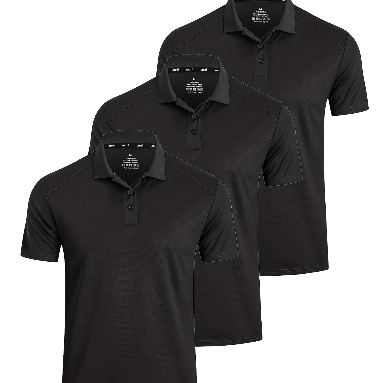 

3pcs/set Men's Casual Button Up Short Sleeve Lightweight Shirt, Men's Shirt For Summer, Tops For Men