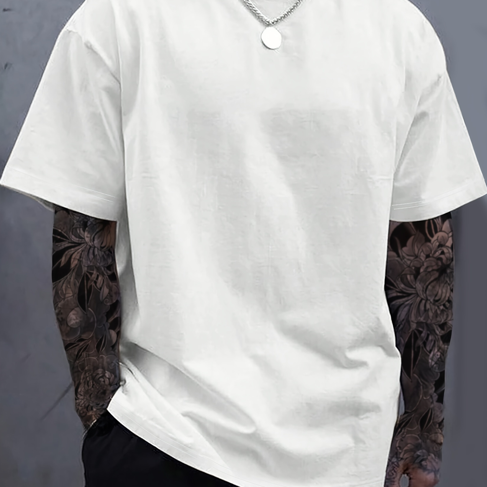 

Premium 220g Thickened Pure Cotton T-shirt, Men' Casual Cotton T-shirt, Short Sleeve Round Neck T-shirt