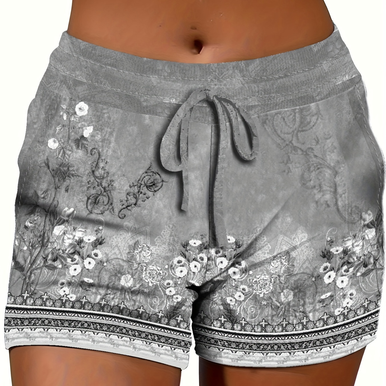 

Drawstring Elastic Waist Shorts, Casual Shorts For Spring & Summer, Women's Clothing