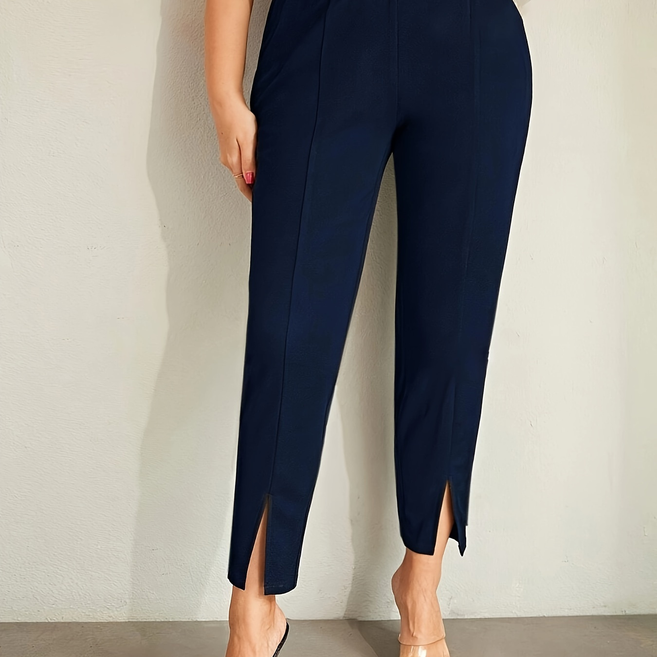 

Size -fit Pants For - Waist, Slits, Washable