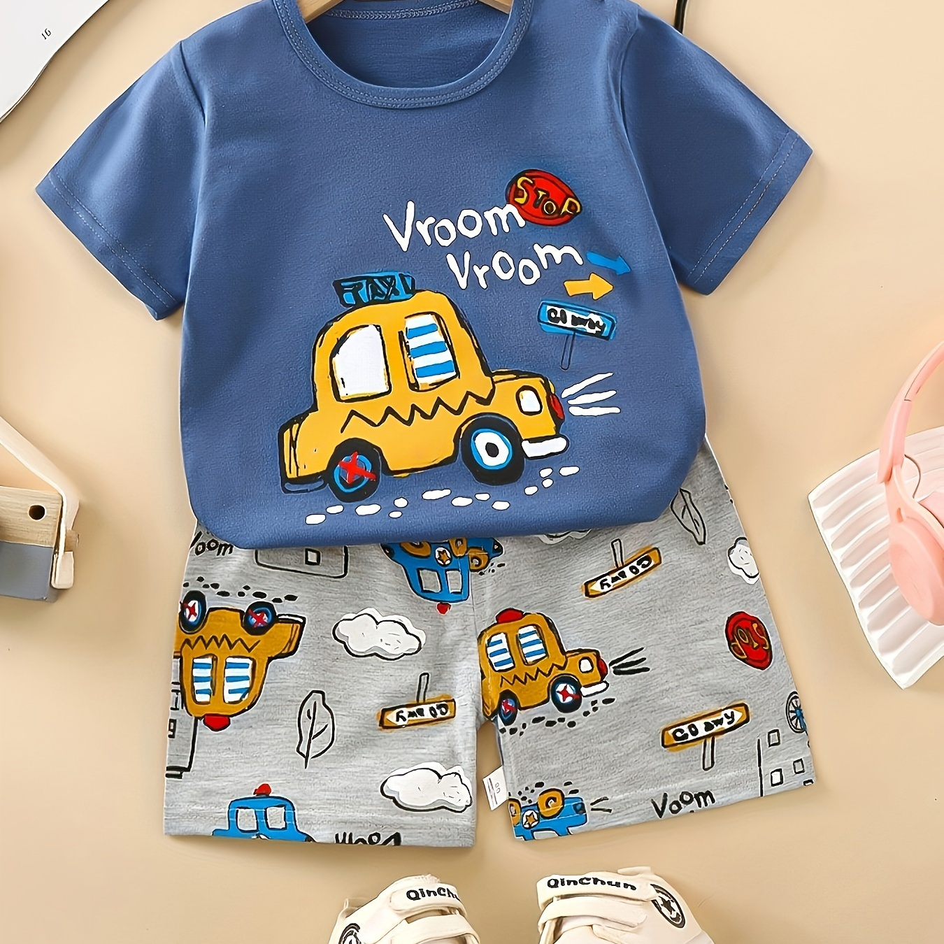 

4sets Children's Set Boys Summer T-shirt Pure Cotton Baby Summer Short Sleeve Boys Summer Clothing