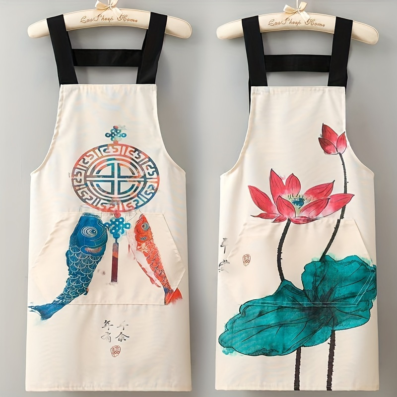 Kitchen Apron Household Kitchen Home And Abroad Pure Cotton - Temu