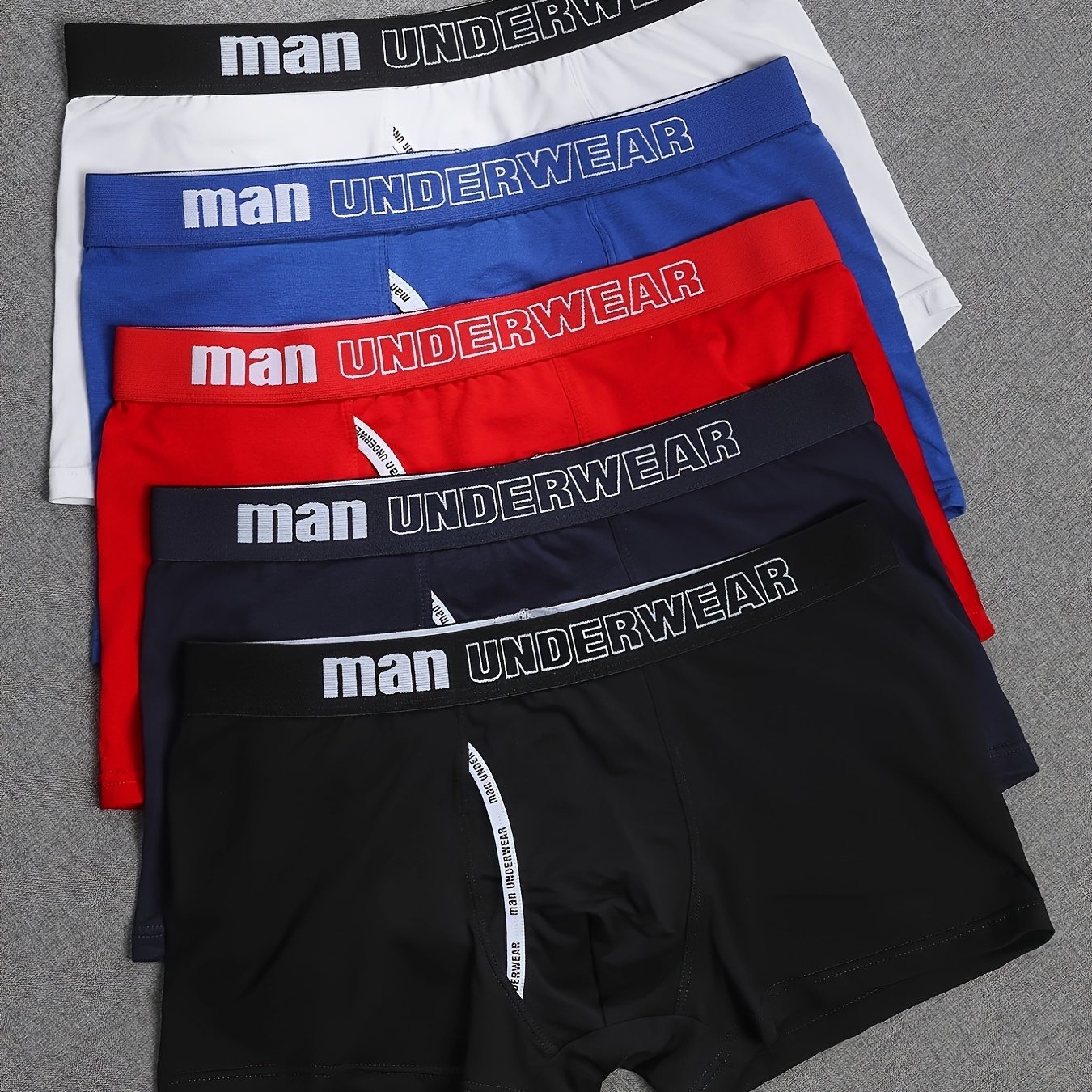 

1/3/5pcs Men's Stretch Boxer Briefs Underwear