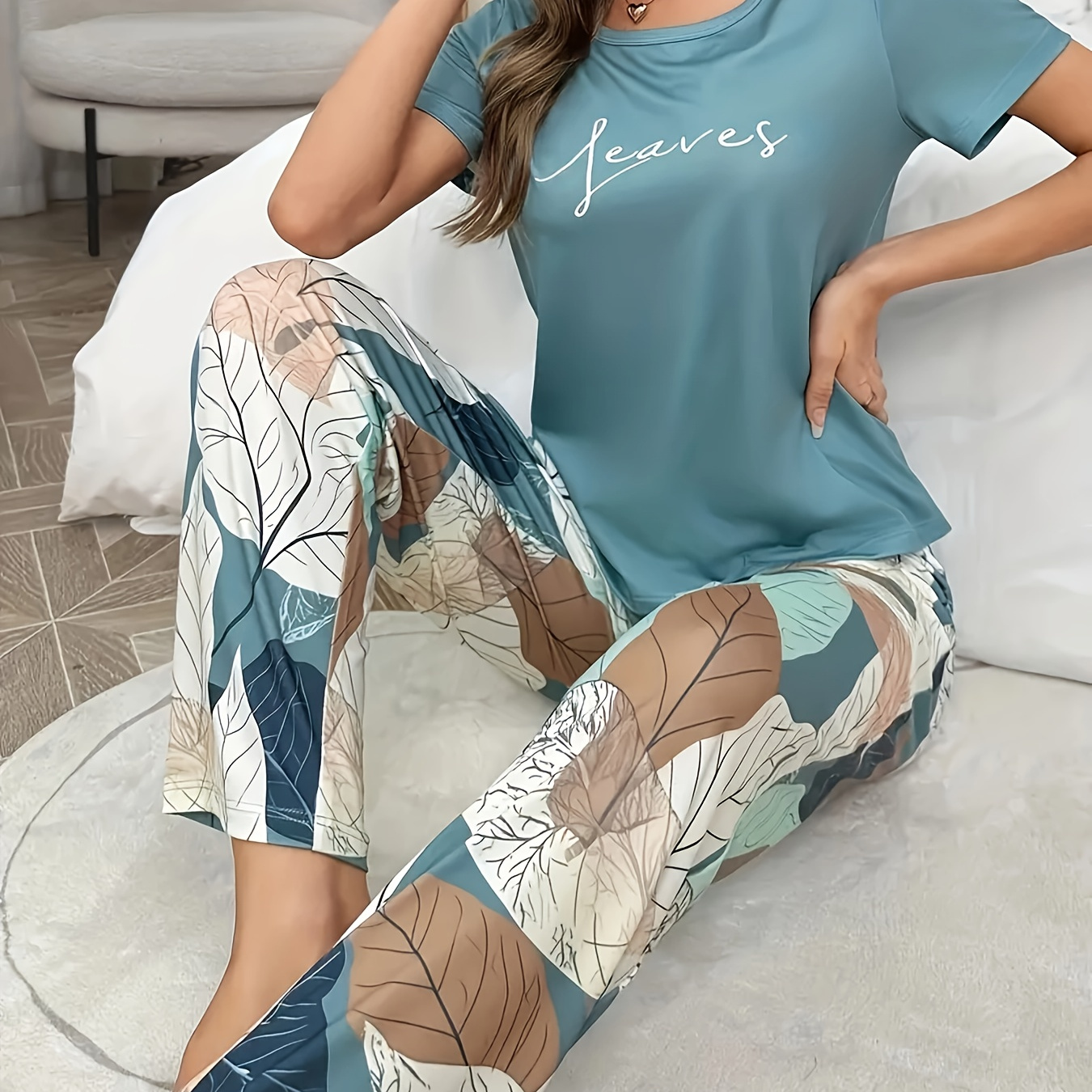 

Set For , Knit , Top And Long Pants Set Pattern