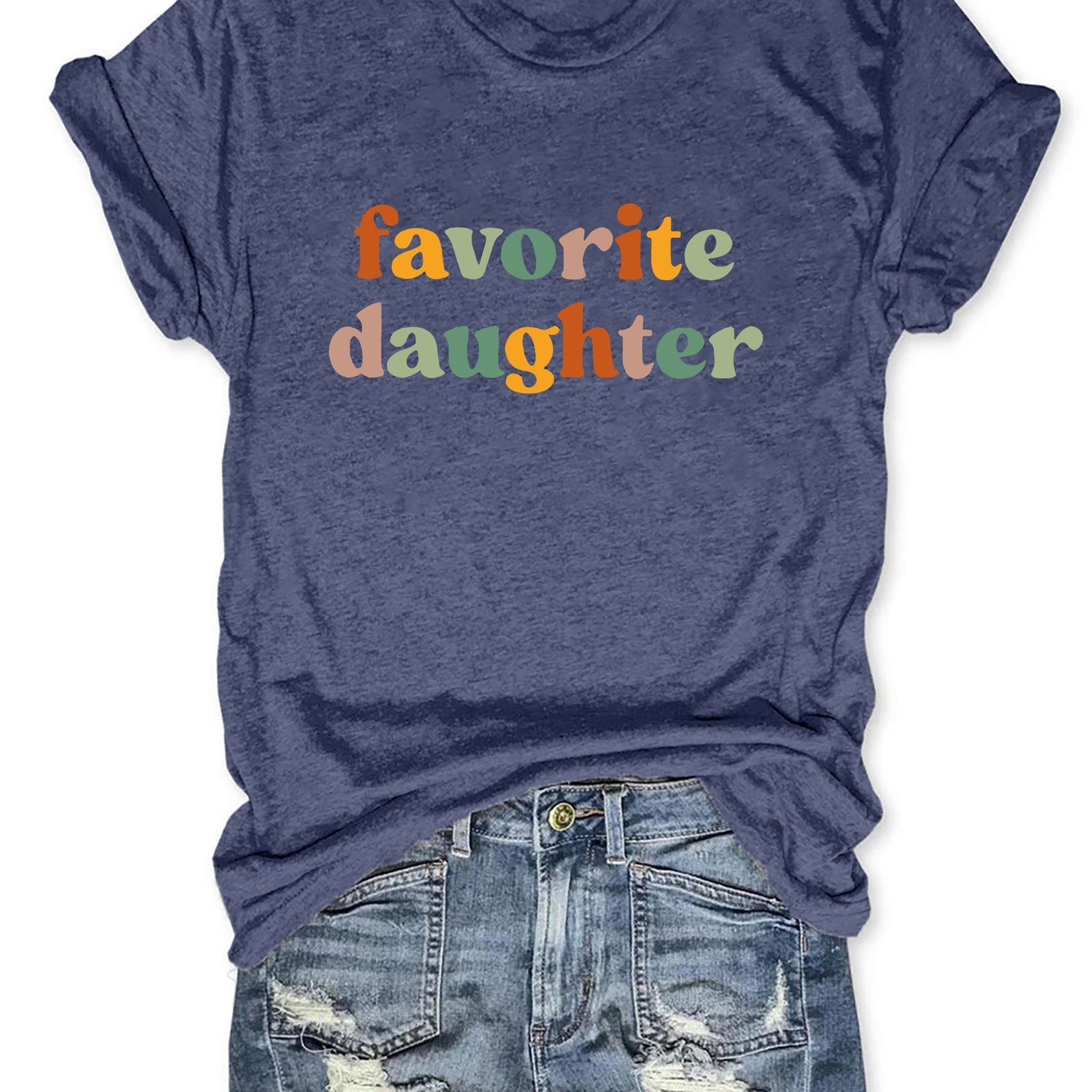 

Print Crew Neck T-shirt, Casual Short Sleeve Top For Spring & Summer, Women's Clothing