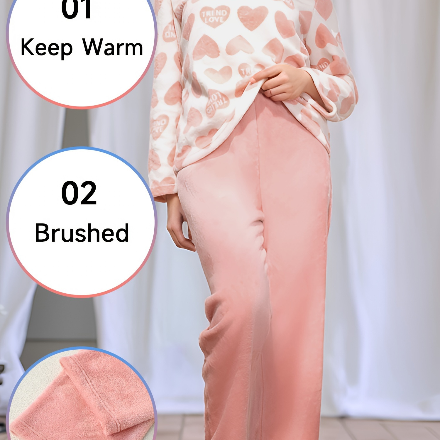 

2pcs Set 's New And Set Flannel Comfortable - Sweet And Set