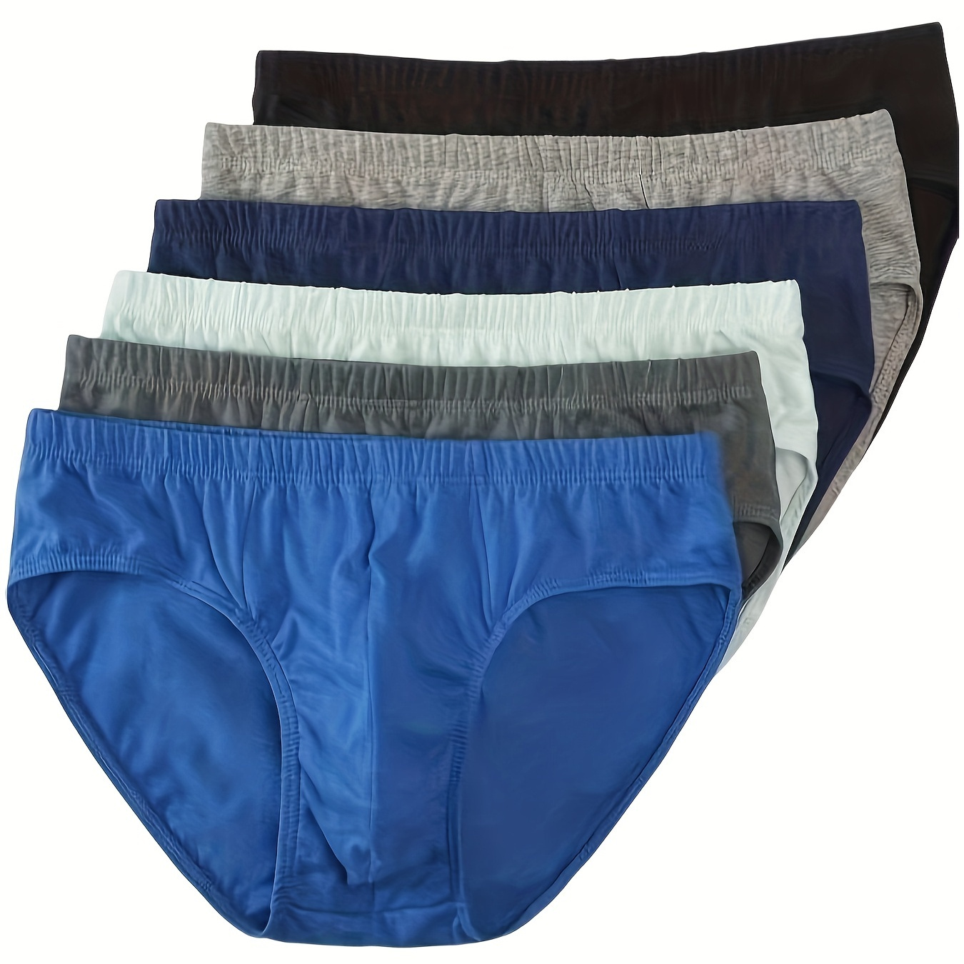 

1/3/6pcs Random Color Men's Underwear, Loose Breathable Soft Comfy Briefs, Underpants For Dad, Middle-aged And Elderly