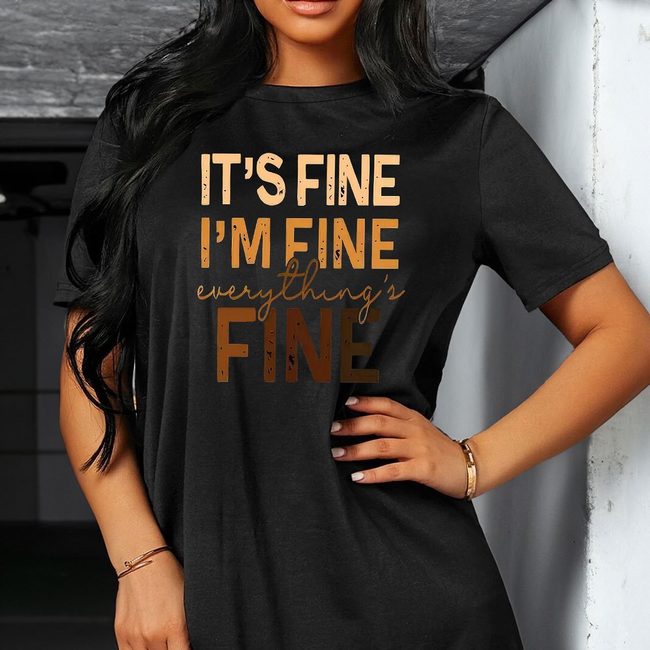 

Letter Print T-shirt Dress, Short Sleeve Crew Neck Casual Dress, Women's Clothing
