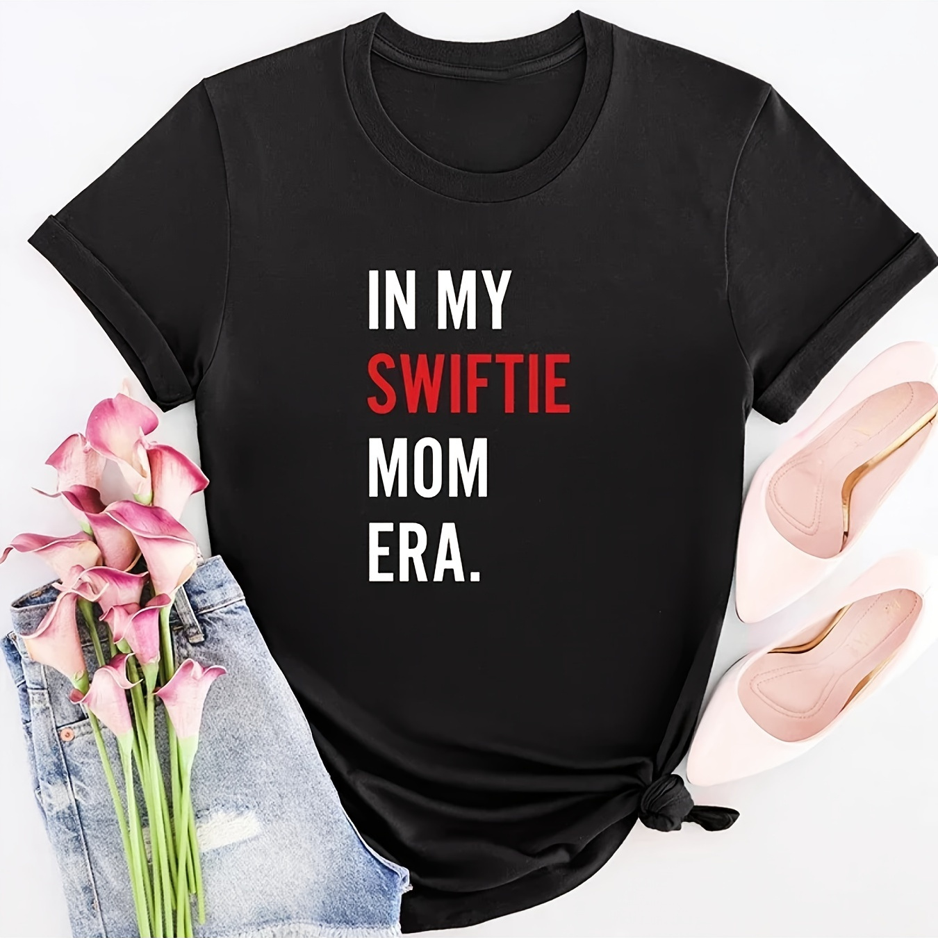 

N My Swiftie Mom Era T-shirt Loose Fan Gift Summer Fashion Short Sleeved Fashion Pattern T