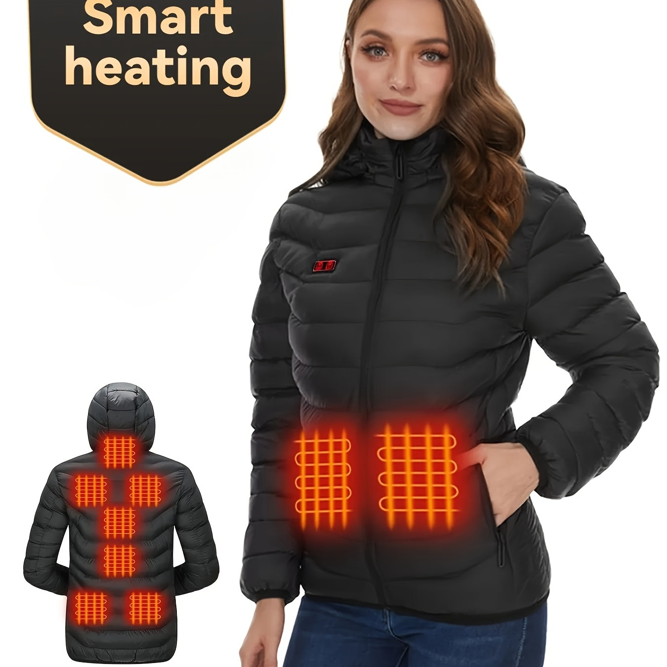 

Winter Outdoor Hiking Thermal Jacket Suitable For Sports, Running, Snow Shoveling, Mountain Climbing And Other Ps: No Power Bank