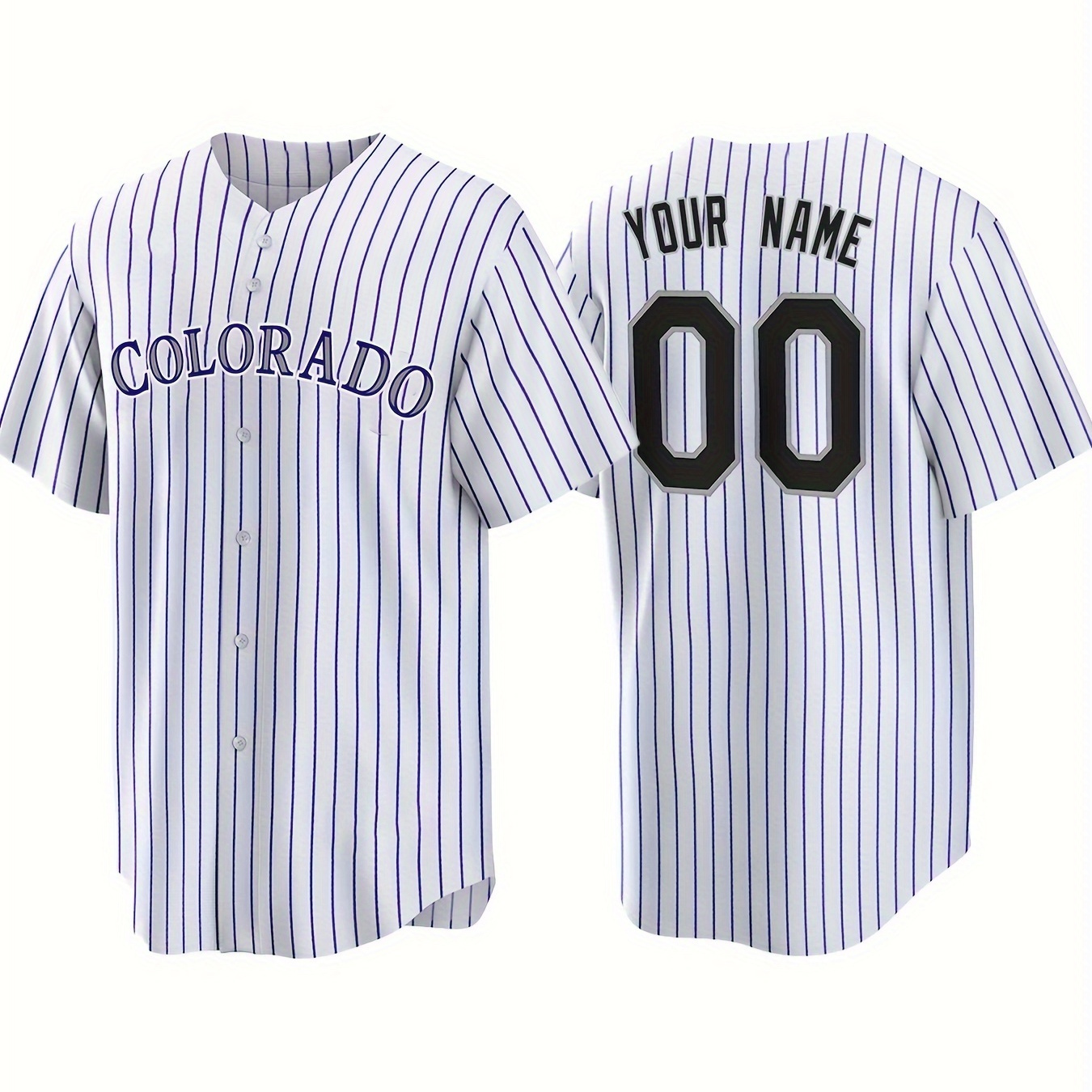 

Customized Name And Number Design, Men's Embroidery Design Short Sleeve Loose Breathable V-neck Baseball Jersey, Sports Shirt For Team Training