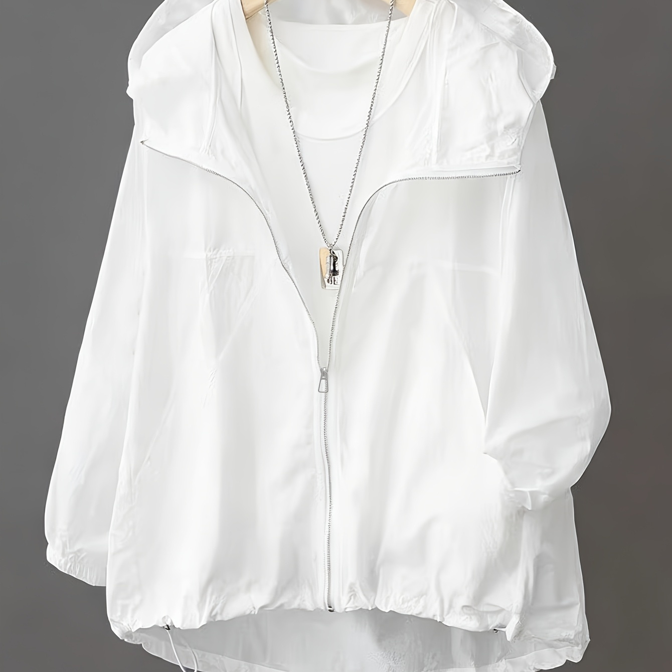 Women'S Summer 2026 Thin Hooded Sunscreen Jacket, Outdoor Breathable Long Sleeve Top, Air-Conditioned Cardigan, New Summer Thin Breathable Loose Mid-Length Sunscreen Jacket