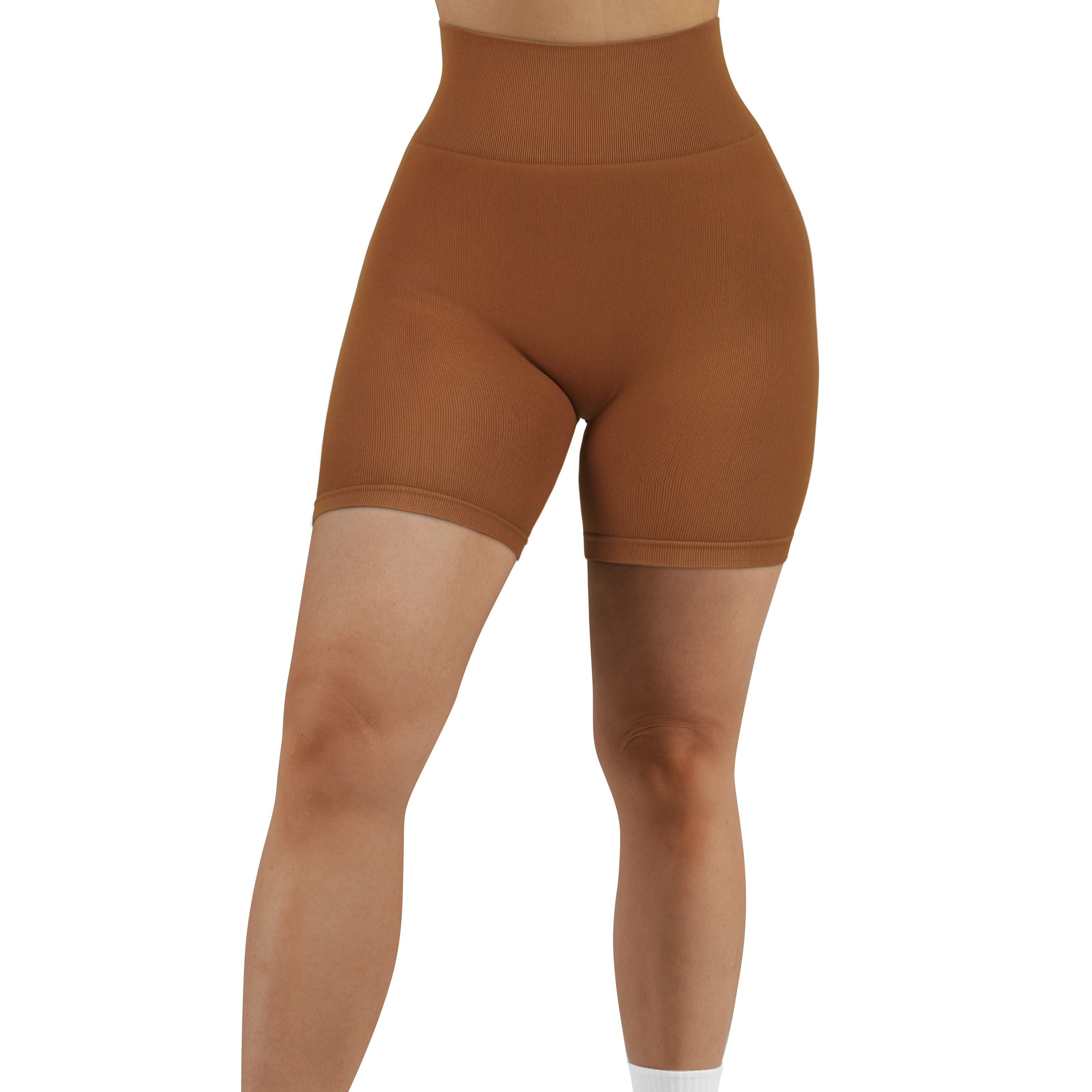 Seamless High-Waisted Above The Knee Short - Cocoa
