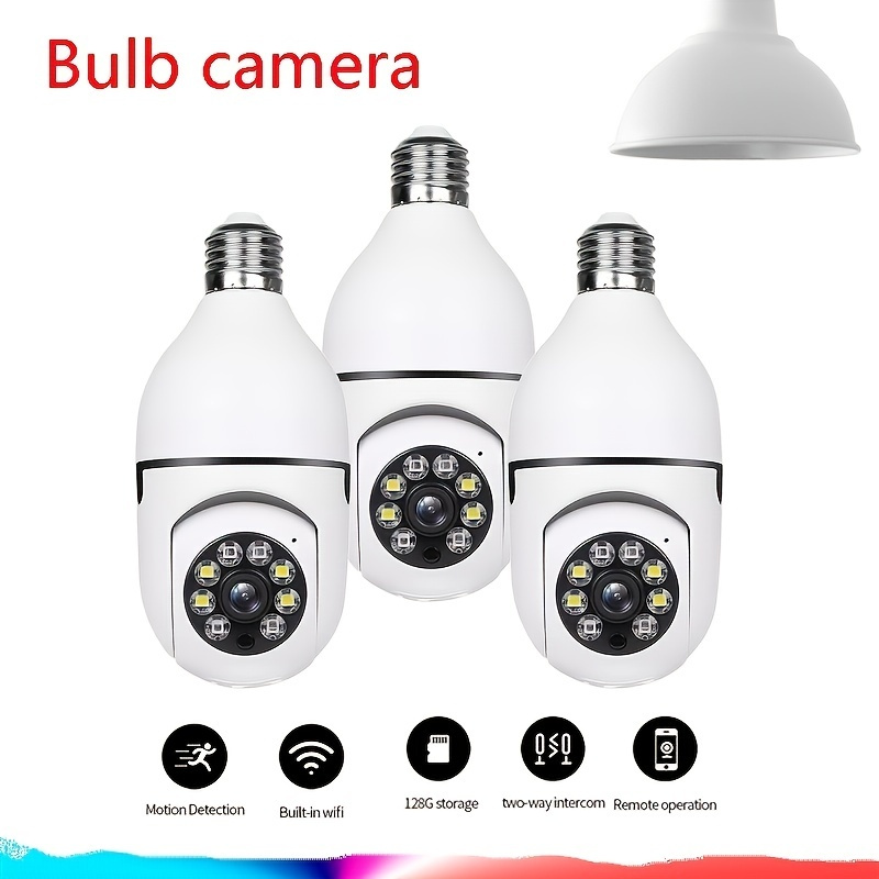 

Hd Light Bulb Camera Color Night Vision Wireless Wifi Camera Smart Security Camera 1080p 360 Rotate Wifi Ip Ptz For Outdoor Camera Gift For Birthday/easter/president's Day/boy/girlfriends