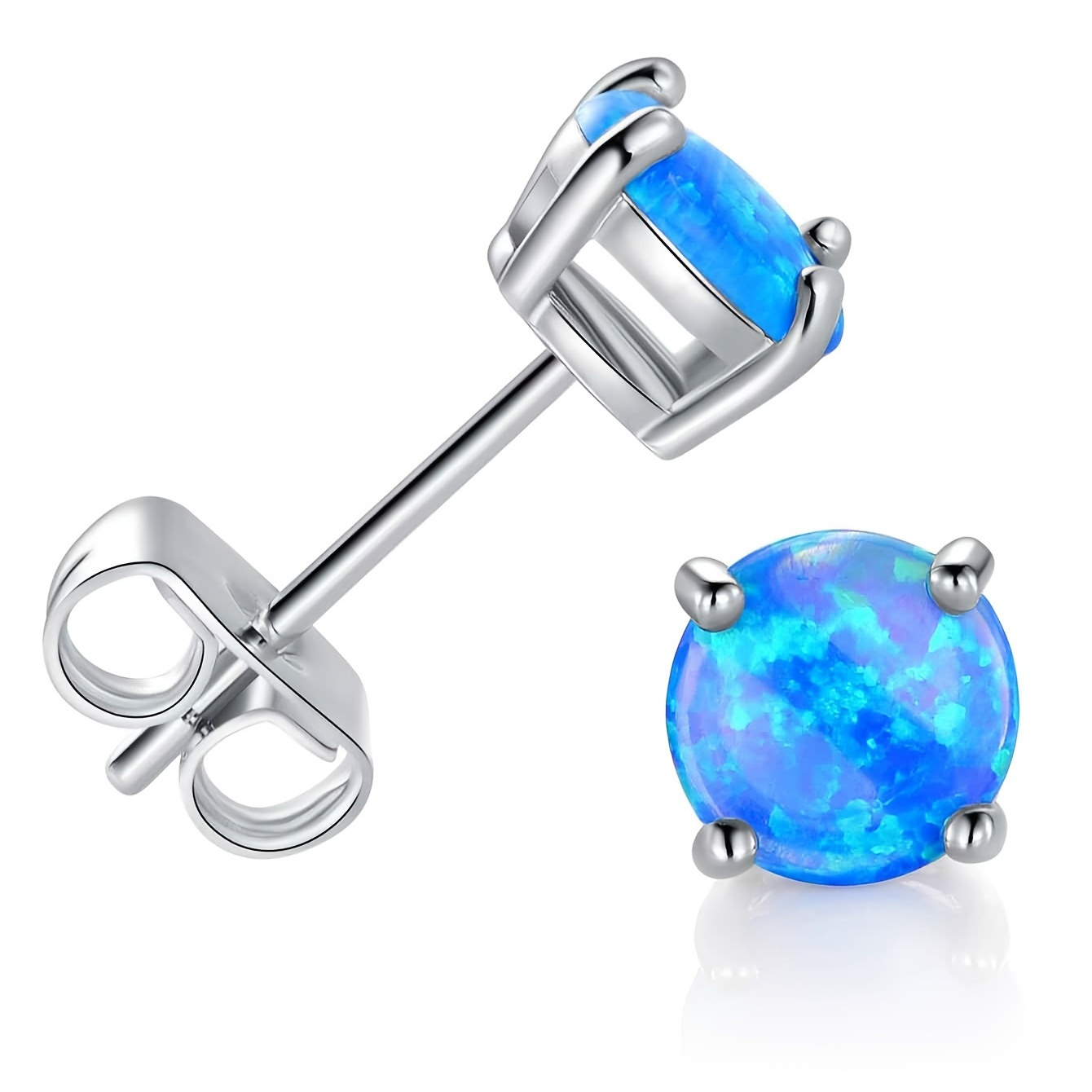 

Stylish Blue Opal Stud Earrings For Women