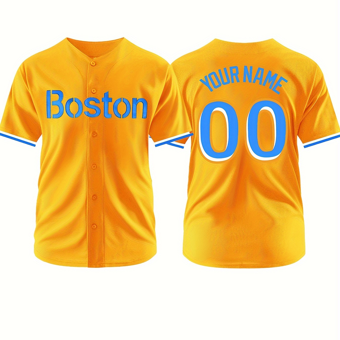 

Customizable Name And Number Men's Baseball Jersey V-neck Embroidered Outdoor Leisure Sports Customization S-3xl