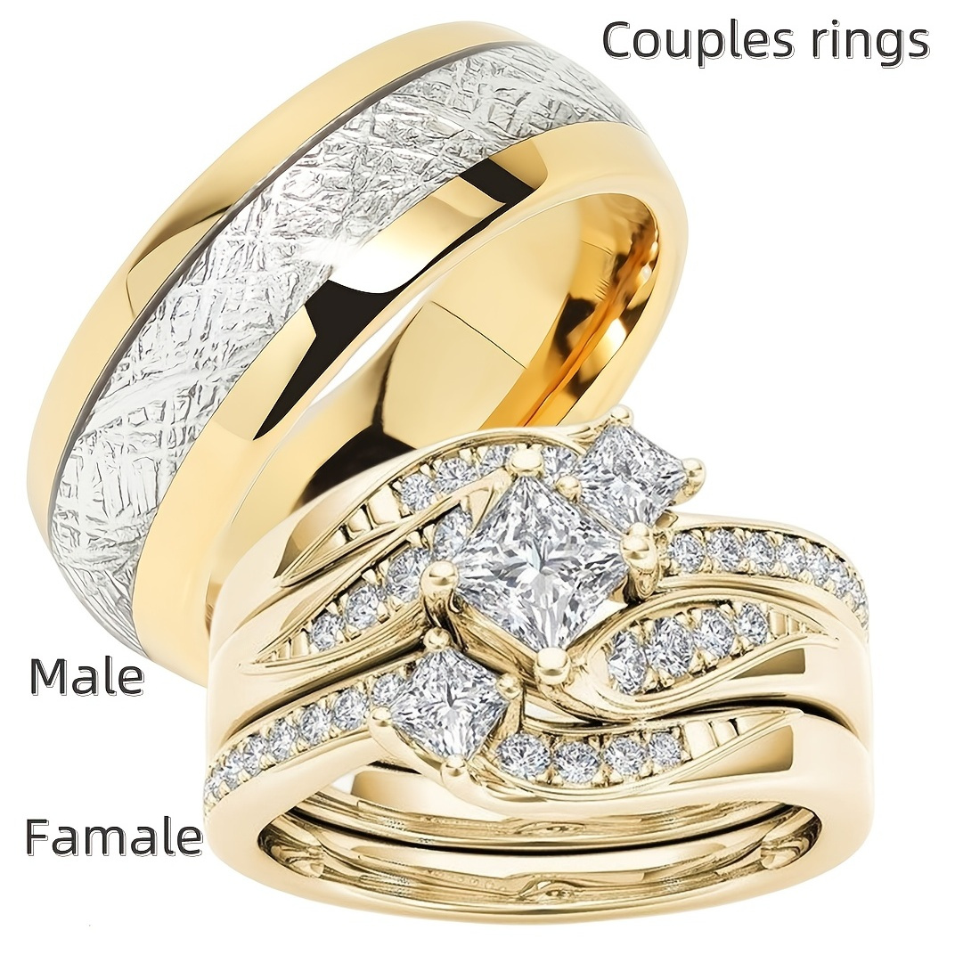 

1pc Stainless Steel Ring For Men Women Wedding Engagement Couple Ring