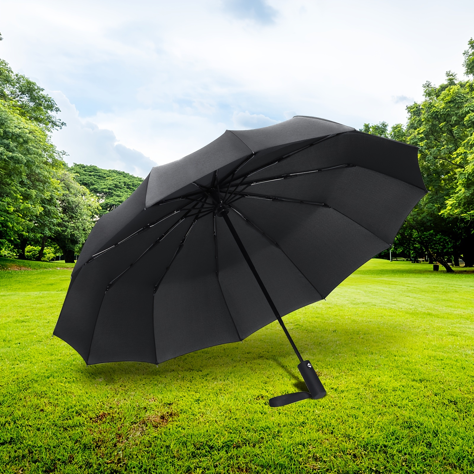 Japanese Portable Folding Hook Handle Umbrella Color Coating Sunscreen UV  Sunshade Parasol Umbrella Sunny and Rainy