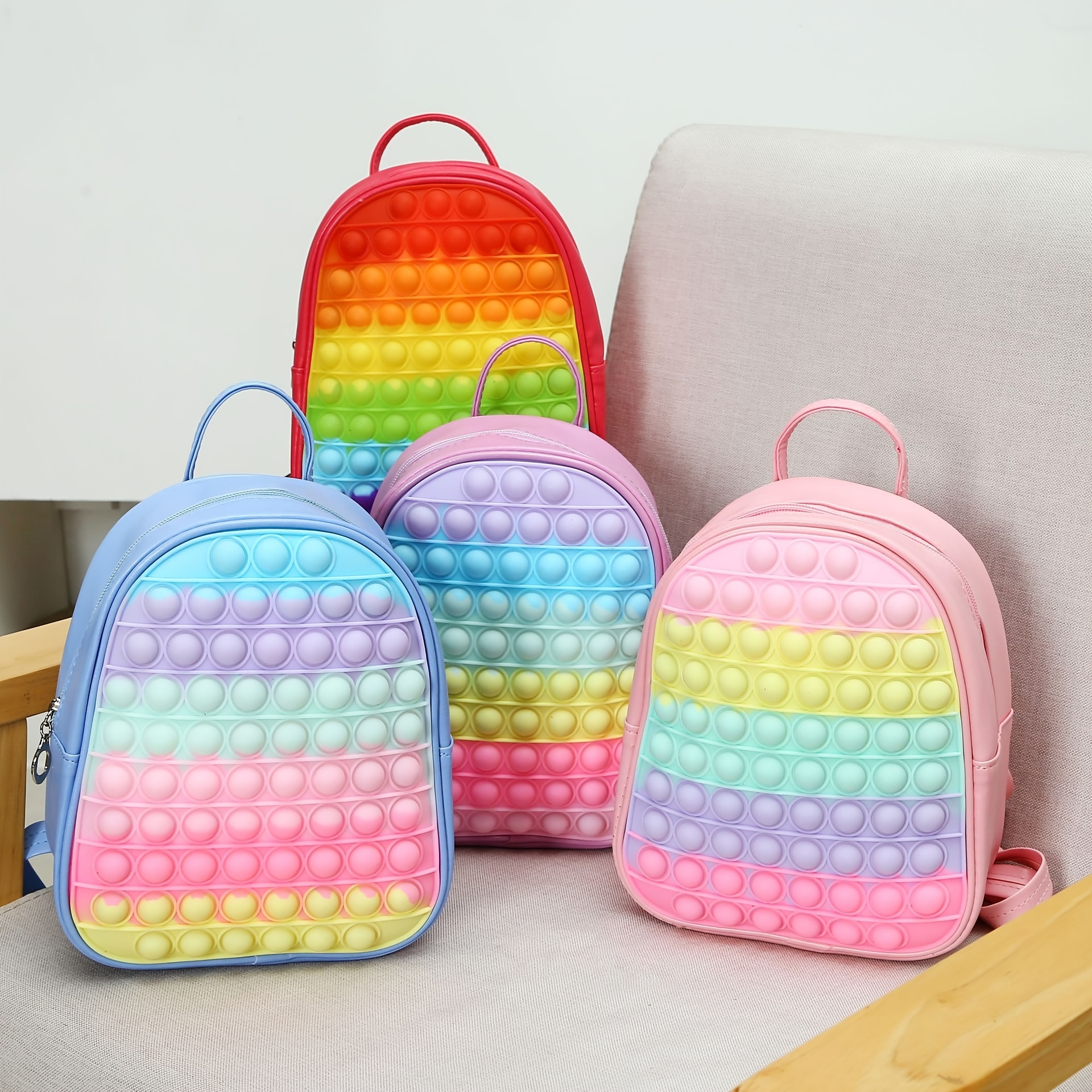 Kids Backpack Pop It School Bag Fidget Bookbag for Girls & Boys 6-16 Years