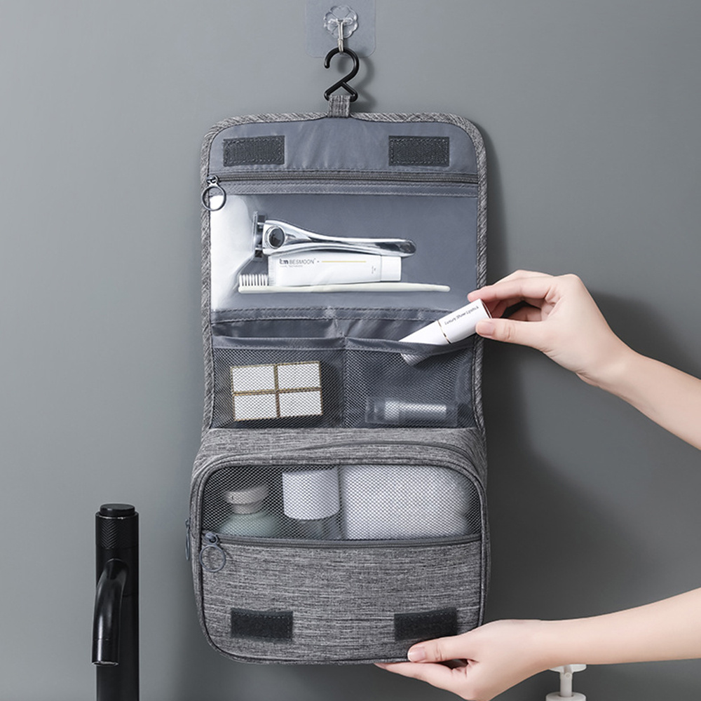 

Large Capacity Hanging Toiletry Bag - Keep Your Toiletries Separated & Organized On-the-go!