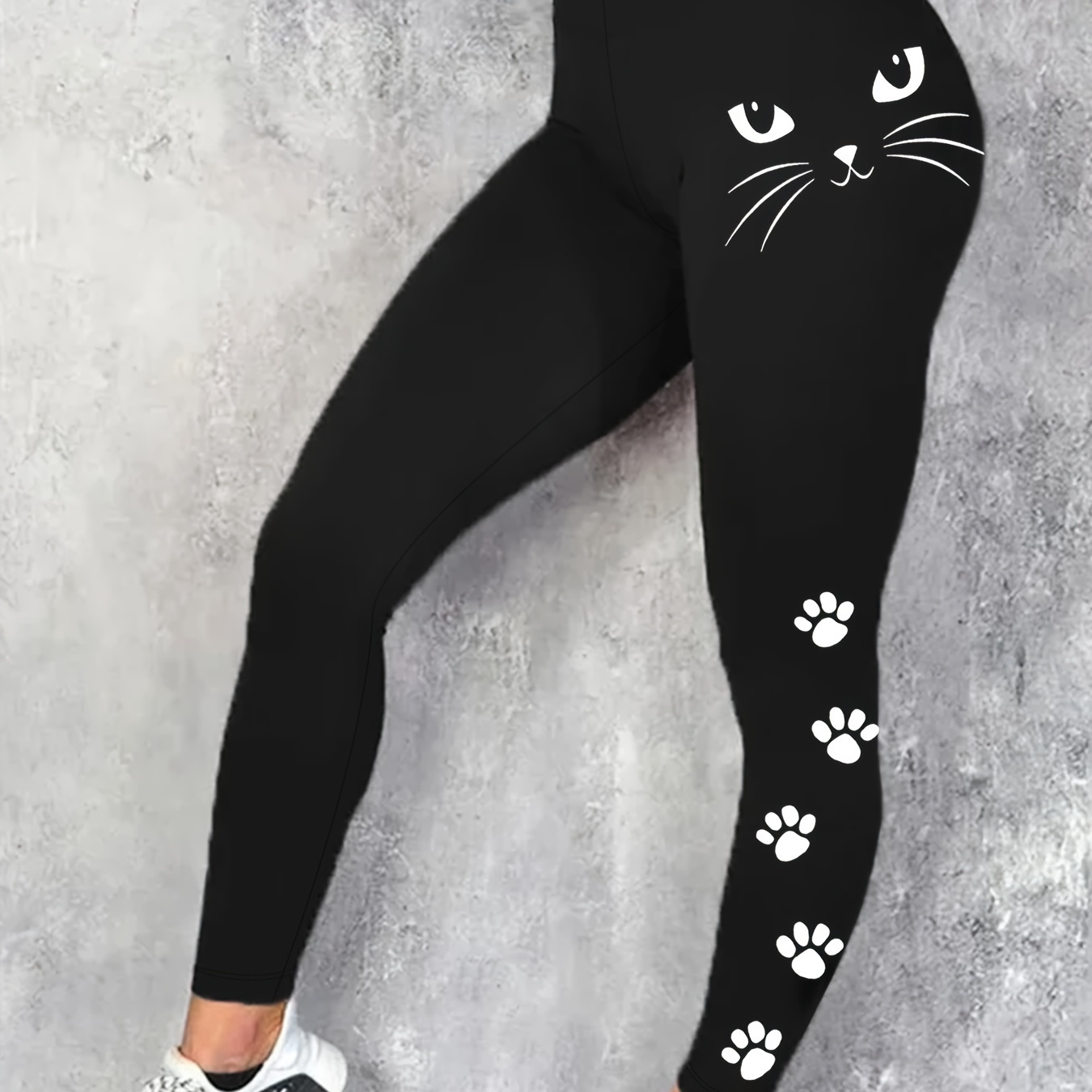 

Leggings Taille Haute Imprimés De Dessins Animés, Leggings Skinny Décontractés À Étirement Moyen Pour Tous Les Jours, Vêtements Pour Femmes