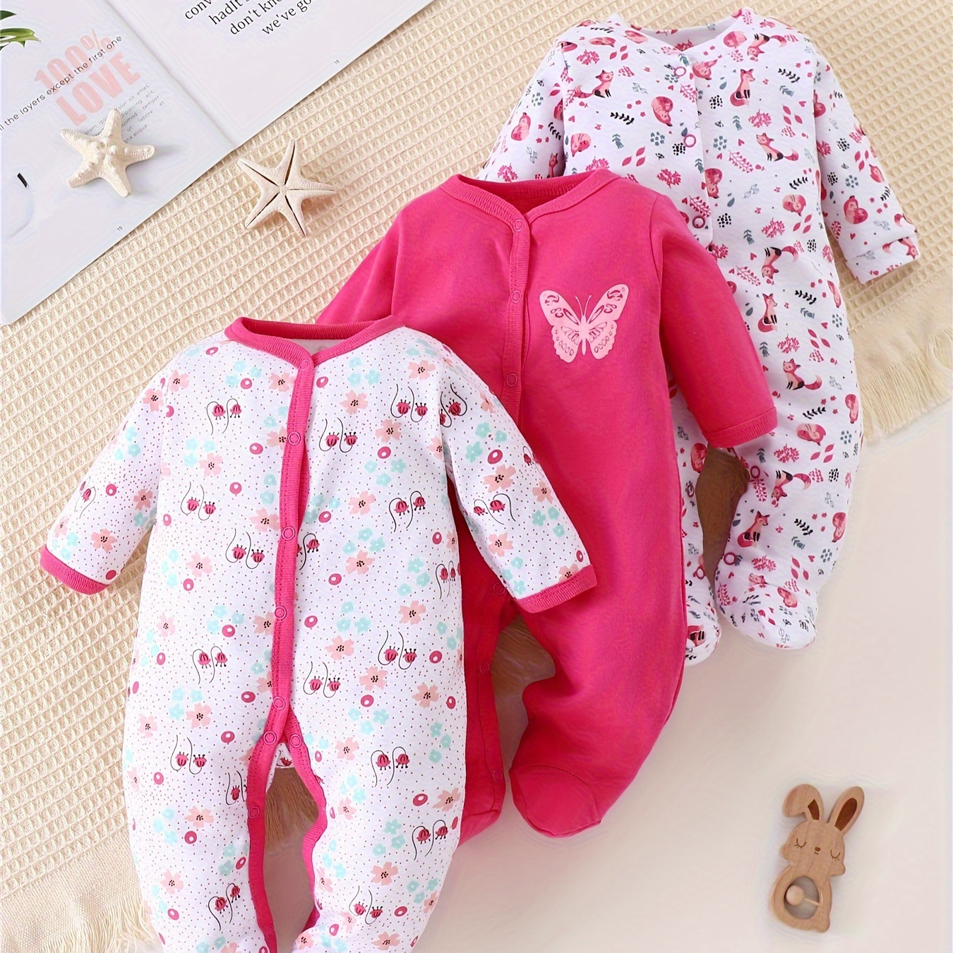 

3pcs Bodysuits For Boys - & , Long Sleeve, - For Fall/, For