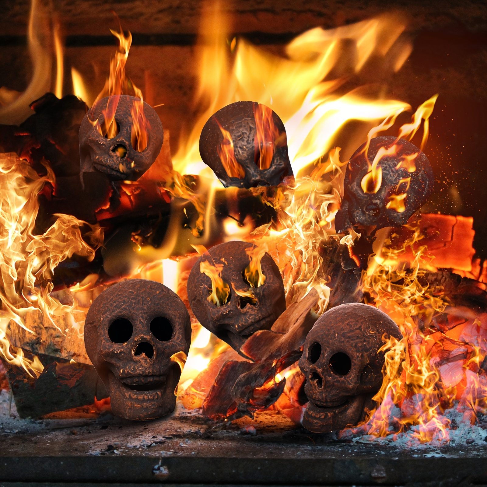 Halloween Fire Pit Skull Ceramic Props, Reusable Fireproof Skull Fire Pit,  Halloween Decor For Party, Bbq, Fire Pit,fireplace, Gas, Halloween Horror  Skull Decorations, Holiday Accessory, Scene Decor Temu Japan