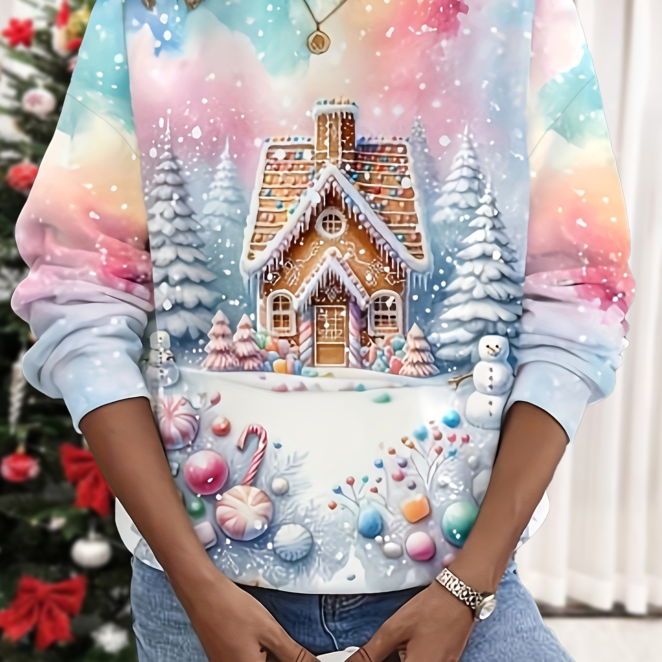 

[top-] Size Christmas Sweatshirt - , , Washable - For Fall/