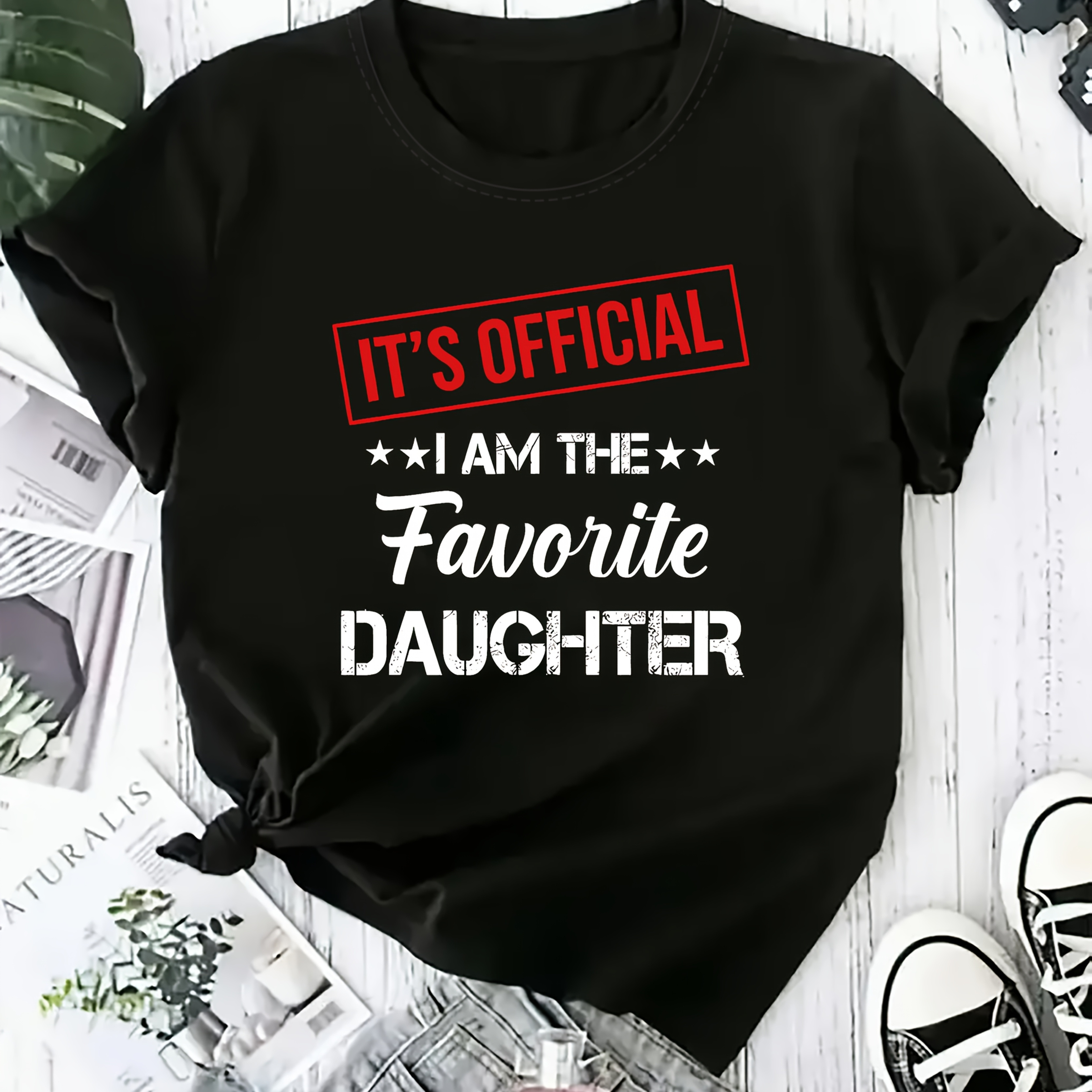

Print T-shirt - Women's Short Sleeve Crew Neck Casual Top For Summer & Spring, Polyester, Machine Washable