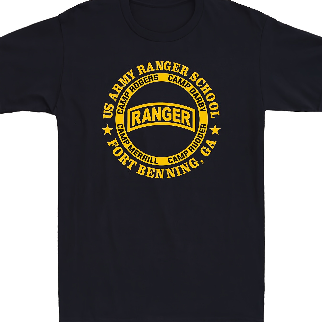 

Us Ranger School Fort Camp Army Division Novelty Gift Men's T-shirt And Comfortable Round Neck - 220g