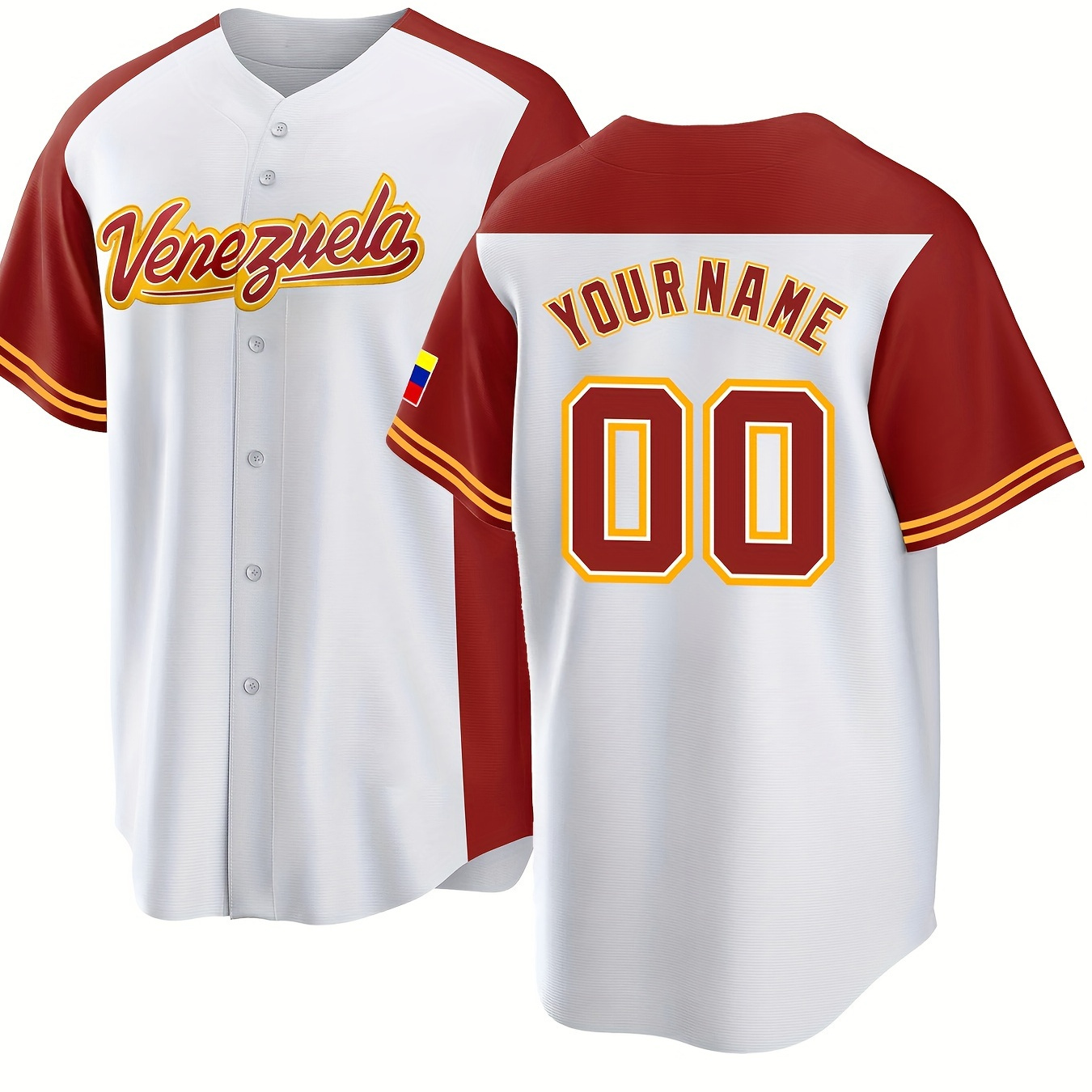 

Customizable Name And Number Embroidered Leisure Sports Customization Men's Baseball Jersey, Men's Personalized Clothing For Competition Party Training