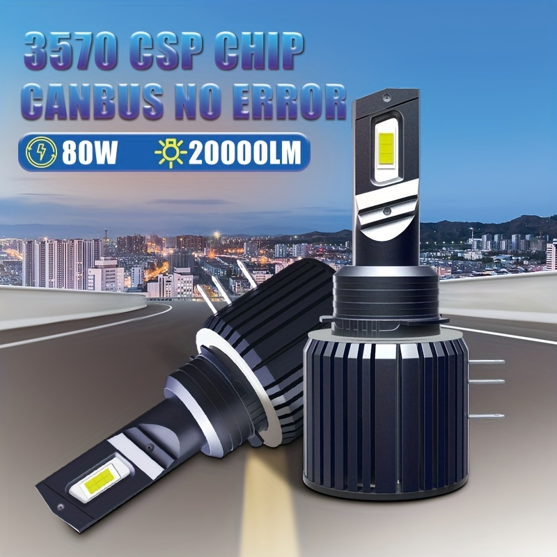 H15 Led Bulbs Canbus No Error 3570 Chip High Power Car - Temu