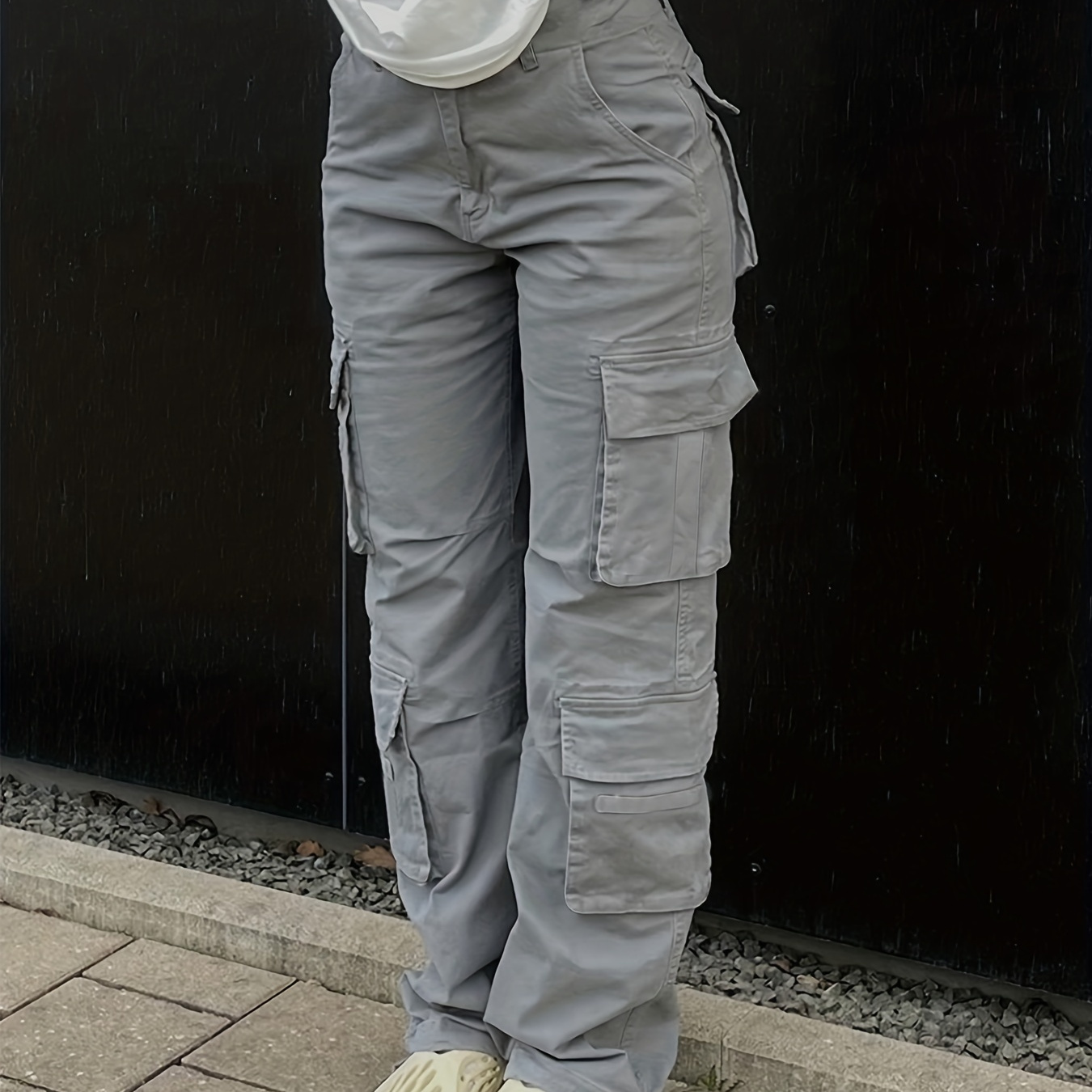 Y2k Flap Pockets Cargo Pants Baggy Cargo Pants Spring Summer - Temu Canada