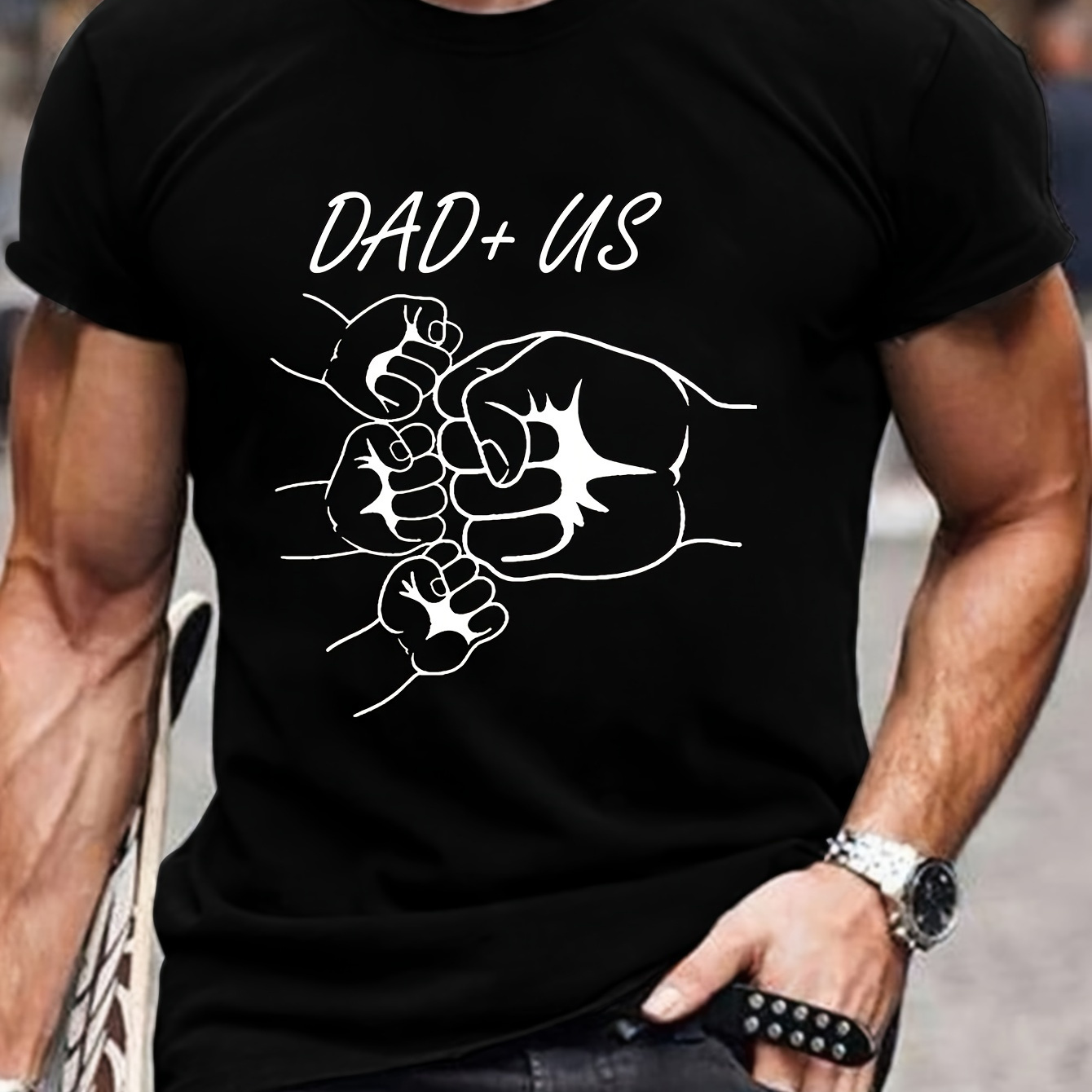 

Father's Day Summer Men's Casual Round Neck Short Sleeve Printed T