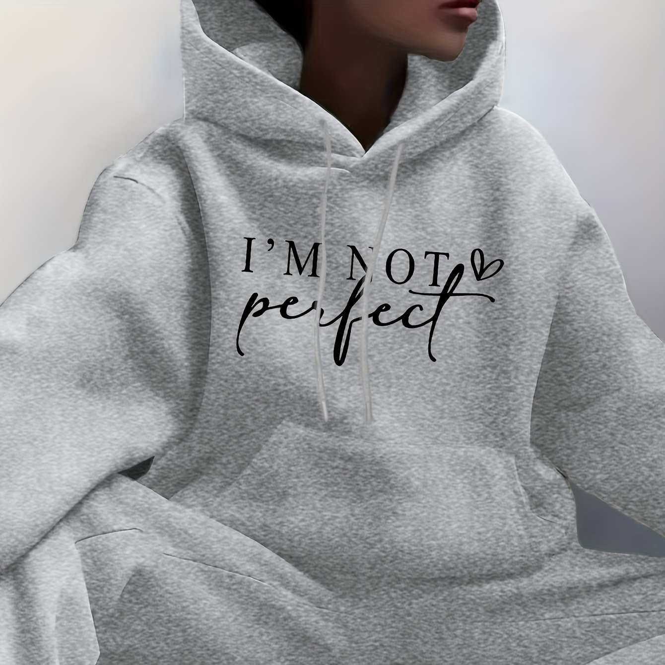 

Letter Print 2 Piece Set, Drawstring Hoodie & Fitted Bottom Pants Outfits For Fall & Winter, Women's Clothing