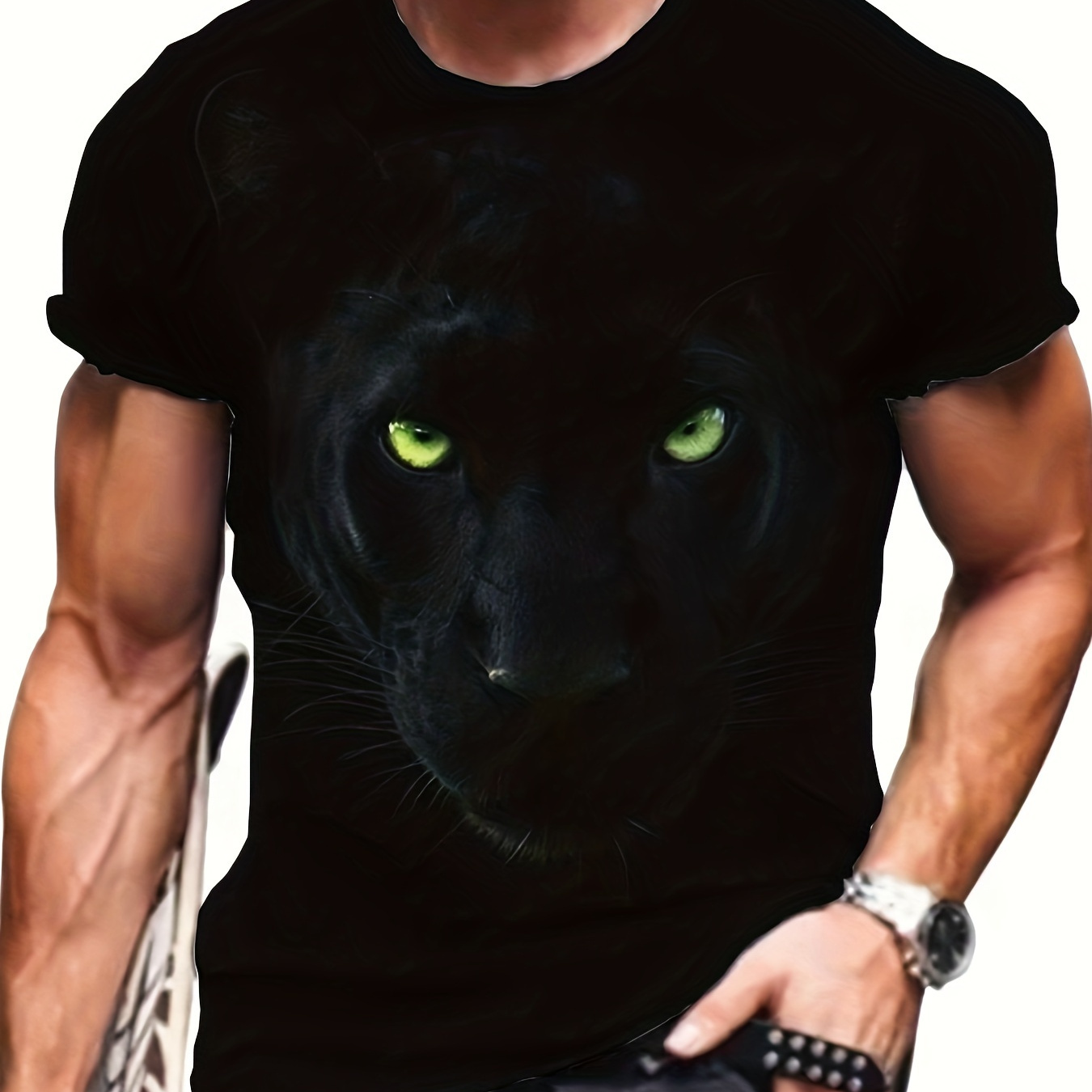 

Plus Size Men's 3d Animal Graphic Print T-shirt, Novelty Funky Tees For Summer