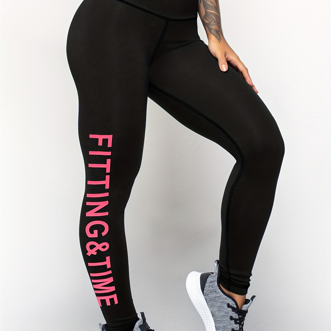 Deer Print High Stretchy Yoga Pants Slim Fitted Ankle Length - Temu