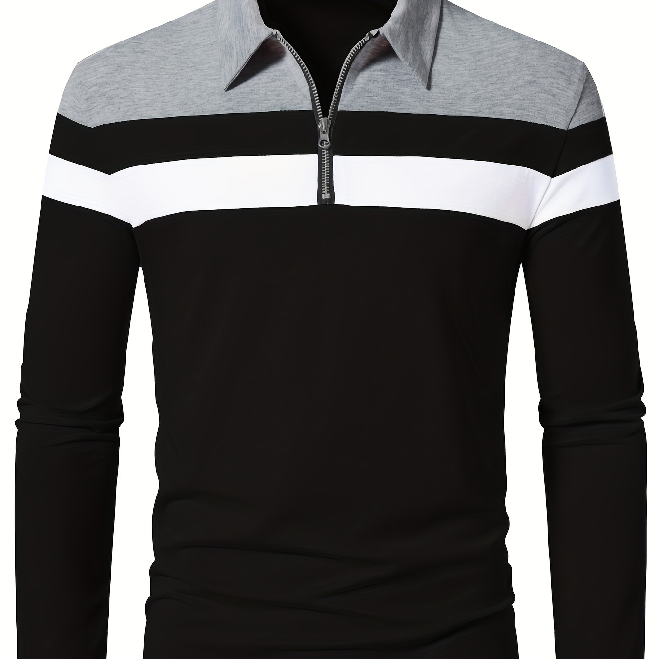 

Chemise décontractée à manches longues pour hommes, avec fermeture éclair, pour l'automne et l'extérieur, chemise masculine confortable pour les Sports de Golf, cadeau pour hommes