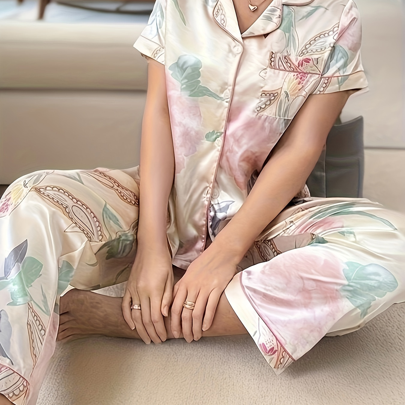 

's Set - & Long Pants, Button-up , Washable - All