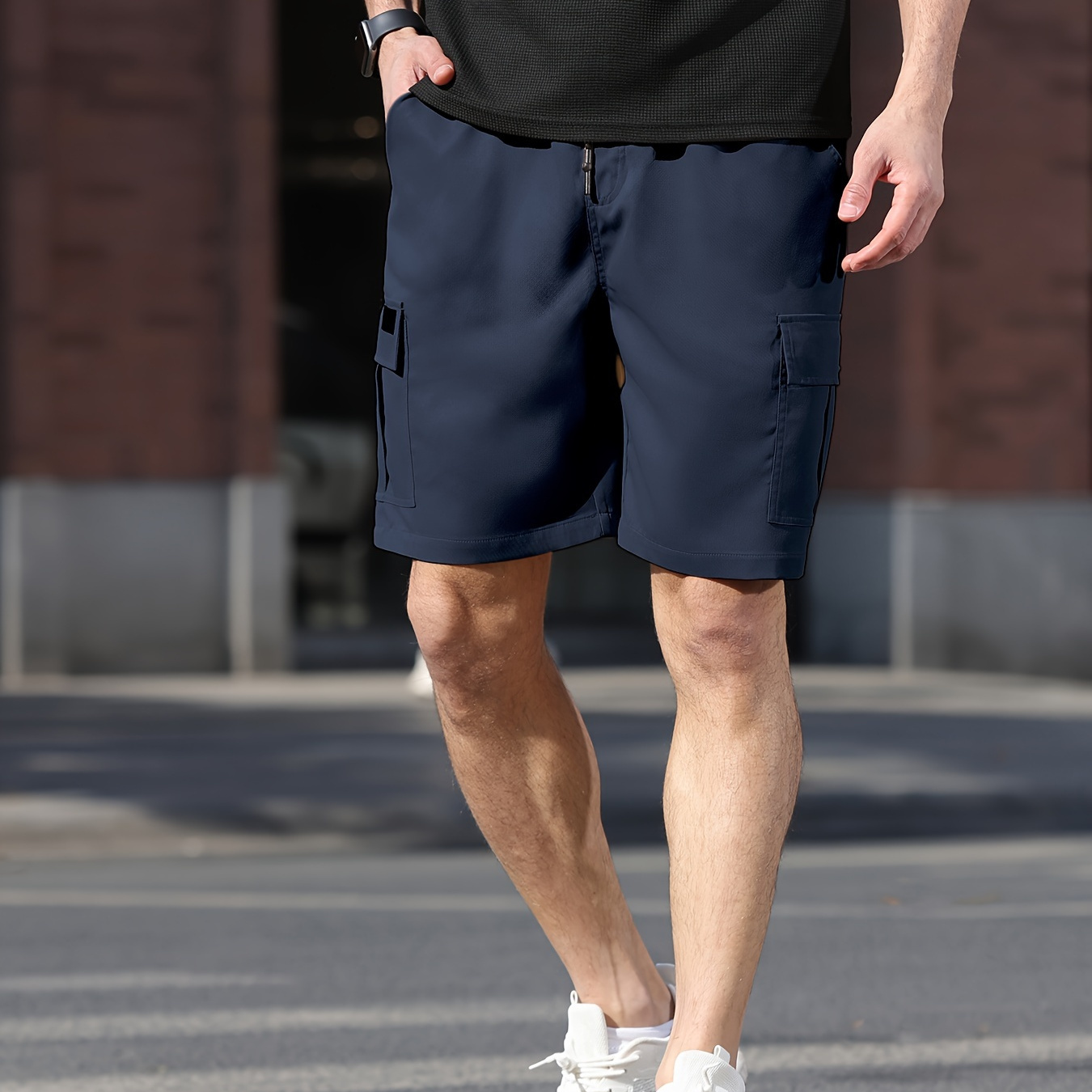 

Men's Cargo Shorts Pants Outdoor Hiking Multi-pocket Utility Shorts, Casual Style, For Summer Hiking Cycling