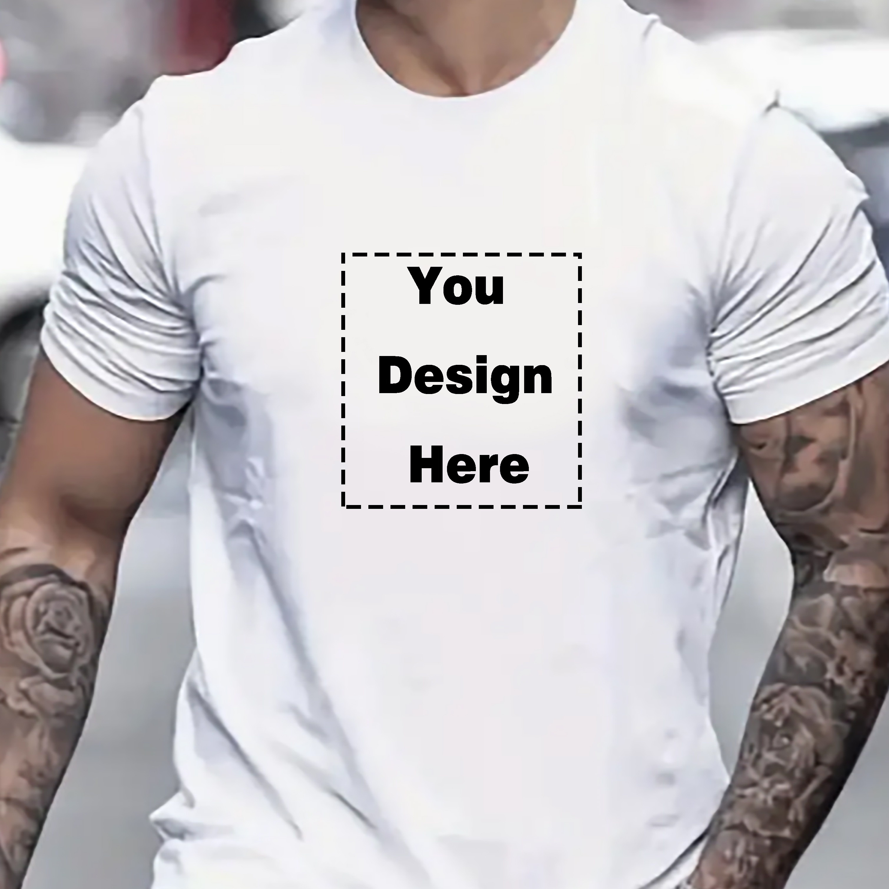 

Custom Print Men's Fashion 2024 New Comfy Breathable T-shirt, New Personalized Tee For Spring Summer Holiday Leisure Vacation Men's Clothing As Gift