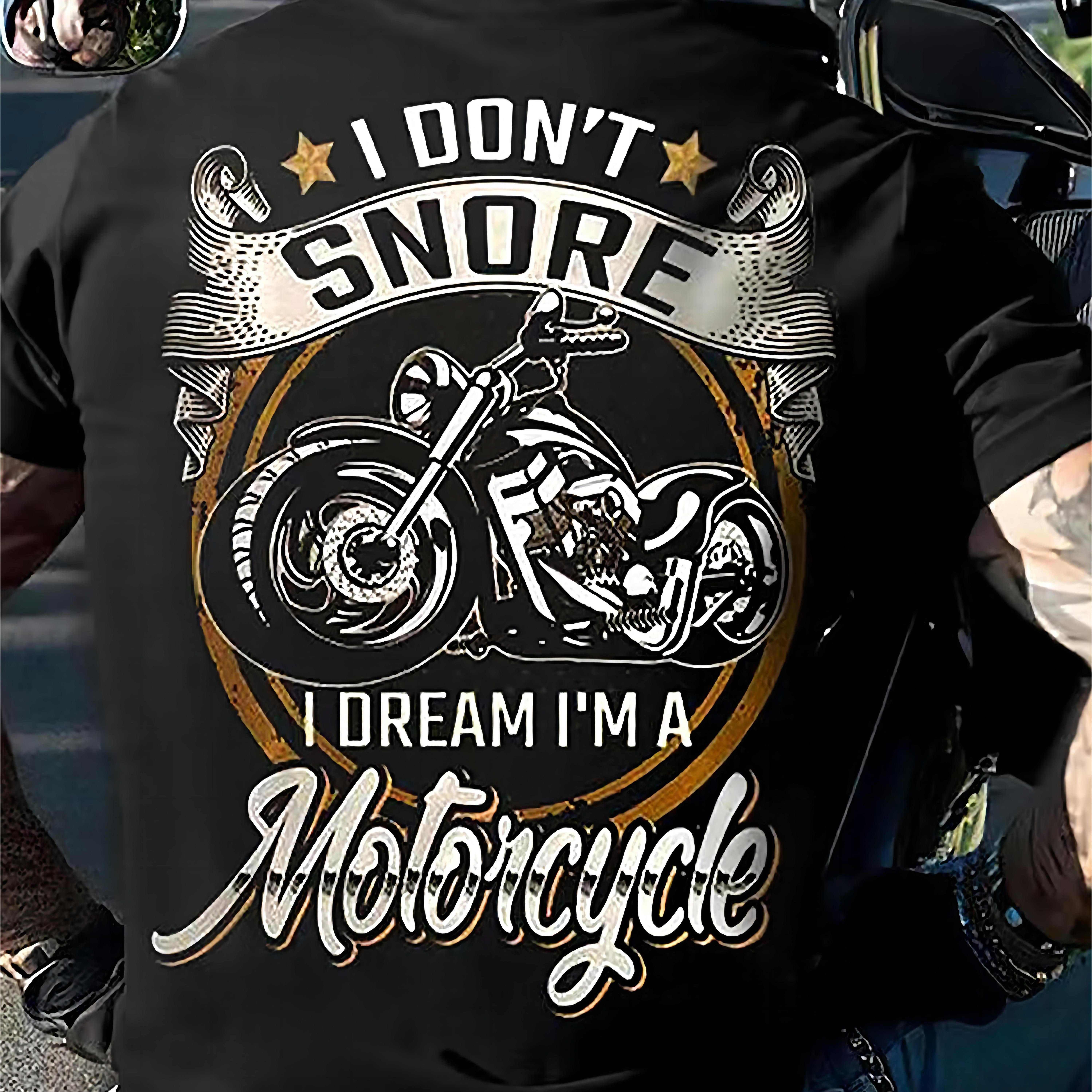 

T-shirt Imprimé Moto Pour Hommes, Tee-shirt Décontracté À Manches Courtes Et Col Rond, Vêtements Pour Hommes Pour L'extérieur