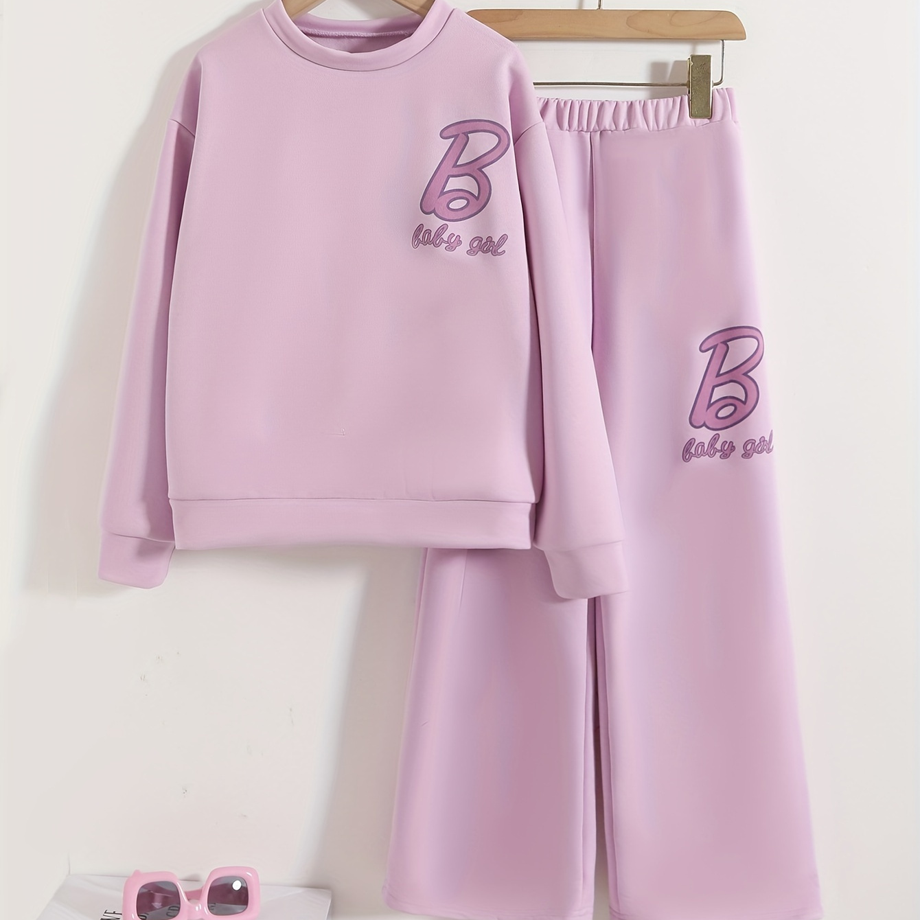 

[girl's Set] Long- Sweatshirt + -leg Pants 2- Outfit, , / Fall Clothes, As