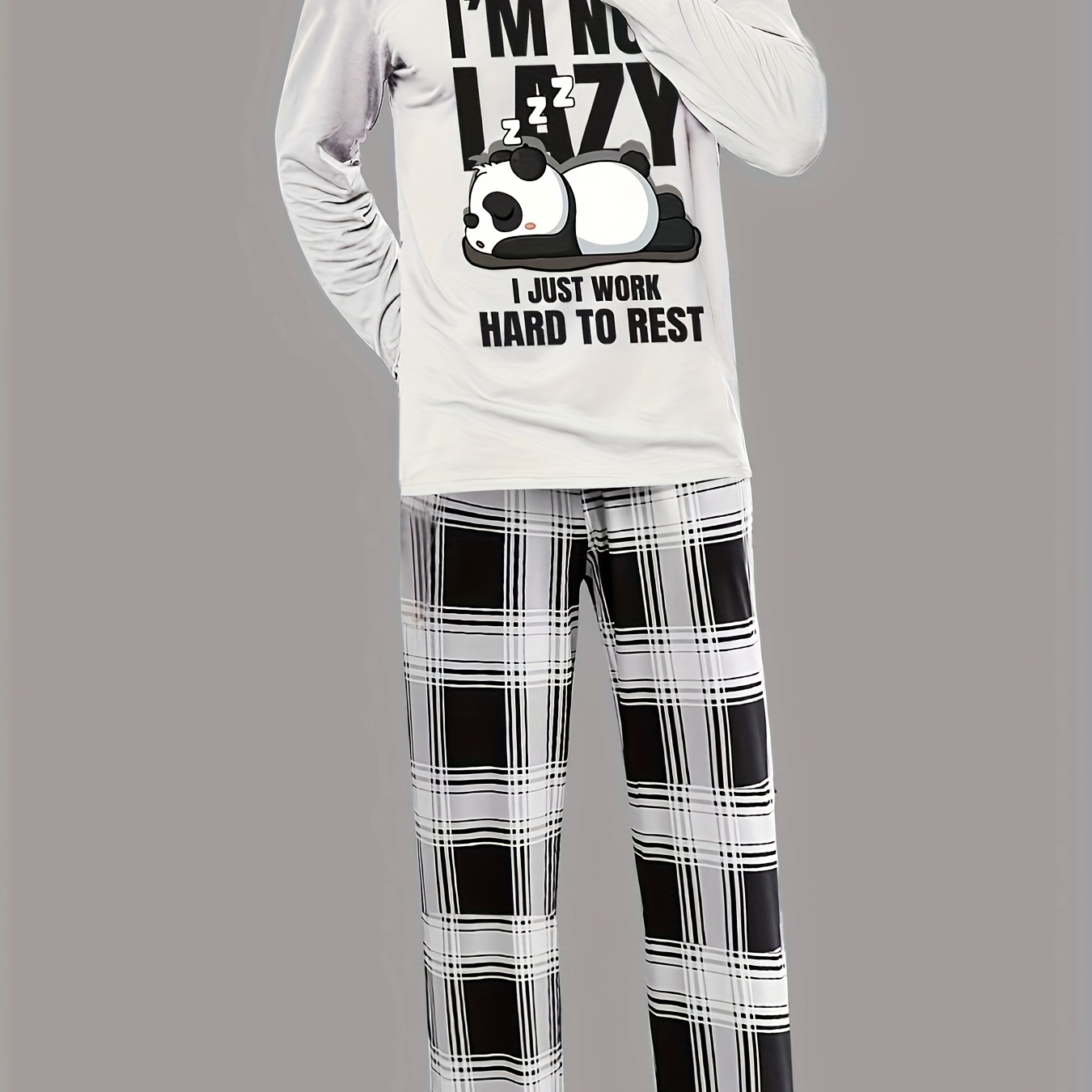 

Cozy & Stylish Teenagers' Loungewear Set - Long Sleeve Crew Neck Top With & Pants, Soft Polyester , Machine Washable