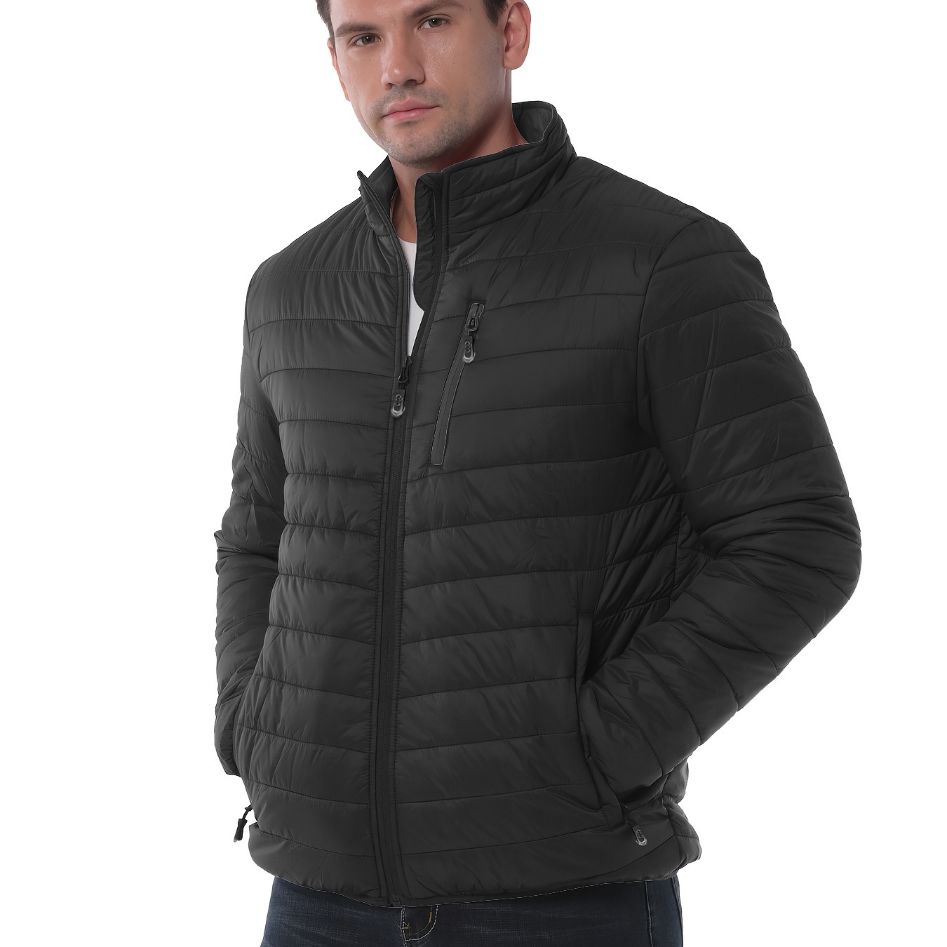 

Men's 33, 000ft Stand Collar Lightweight Warm Thermal Winter Jacket