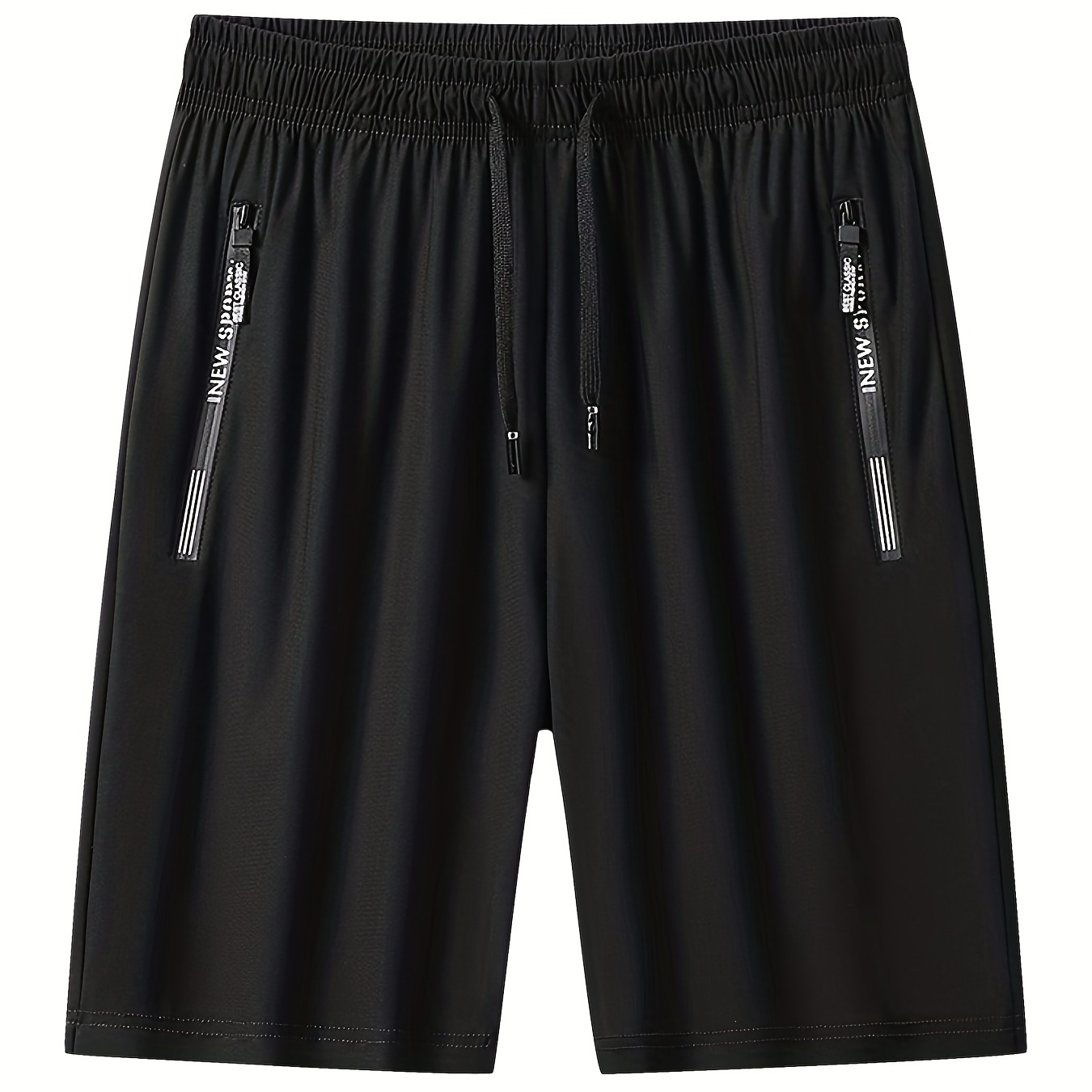 Men's Shorts: Active High Stretch Breathable Quick Moisture Wicking Drawstring Shorts With Zipper Pockets - Perfect For Summer Workouts!