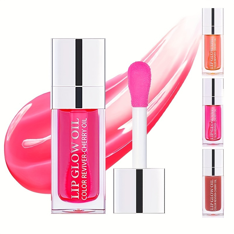 

Moisturizing Lip Oil With Glossy Finish - Plumping Lip Gloss For Dry Lips - Ideal Gift For Mother's Day