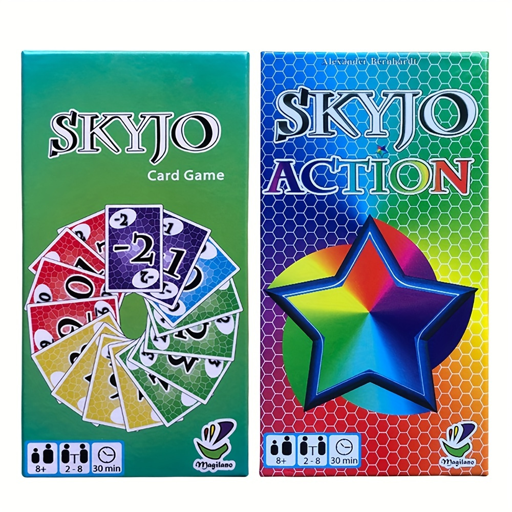 Skyjo Card Game, Families Fun Board Games, Travel Games Pass The Time For  Kids And Adults, Exciting Card Game For Friends, English Version