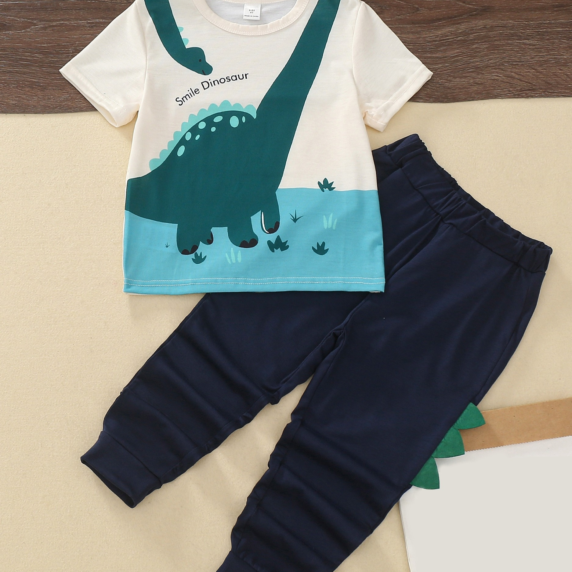 

2pcs Boys Graphic T- & Pants Set, Boys Clothes For &